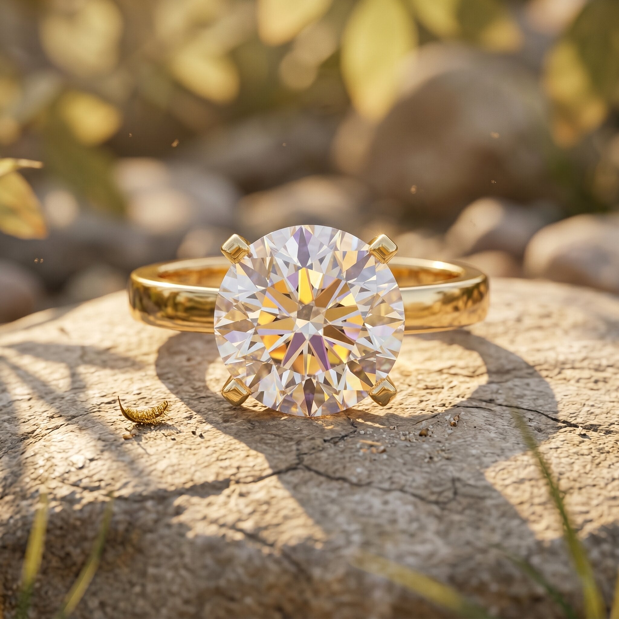 IGI Certified 5 CT Lab Grown Diamond Big Engagement Ring Lab - ( E-VS1 ) - Rosec Jewels