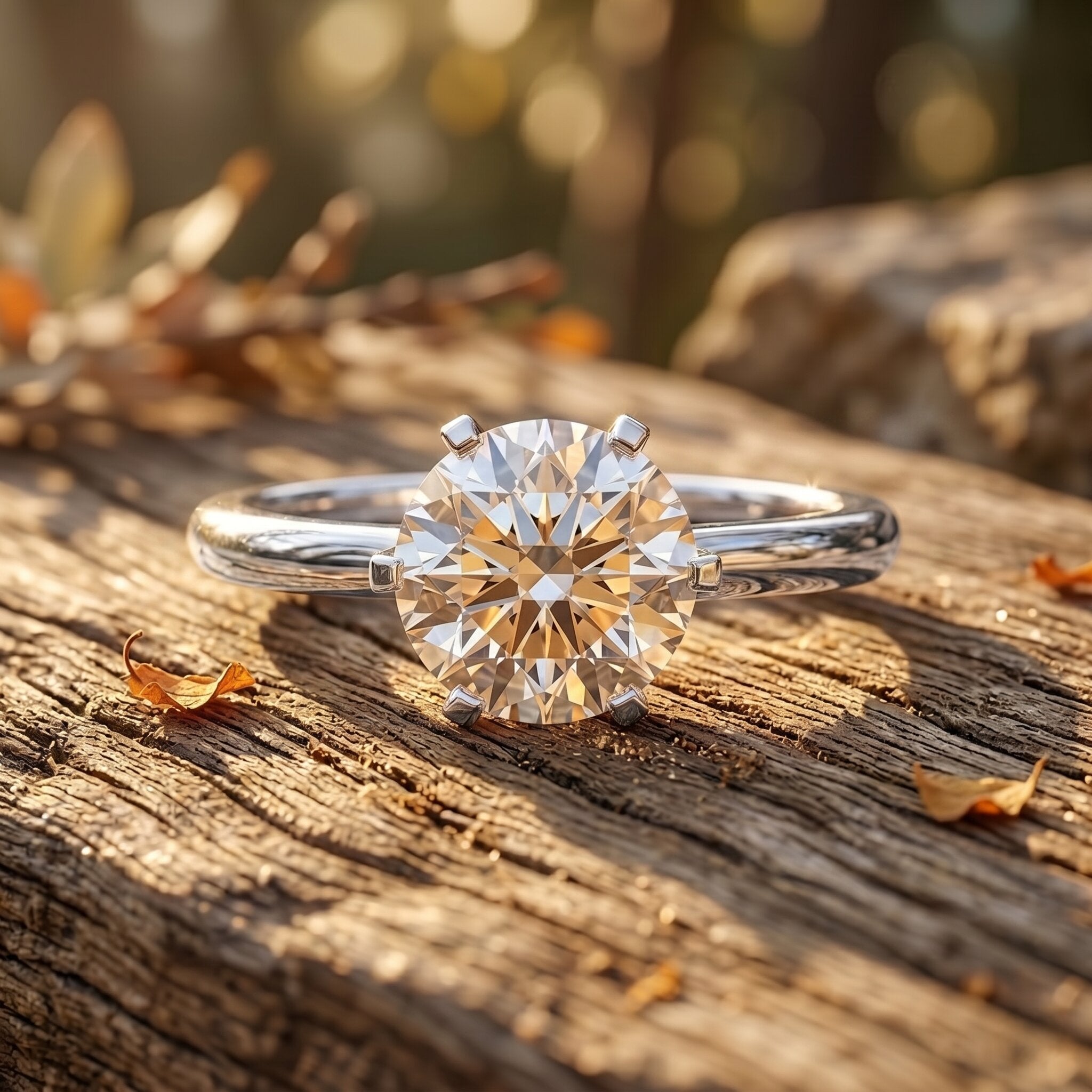 1 Carat Lab Grown Diamond Solitaire Engagement Ring with IGI Certificate Lab - ( E-VS1 ) - Rosec Jewels
