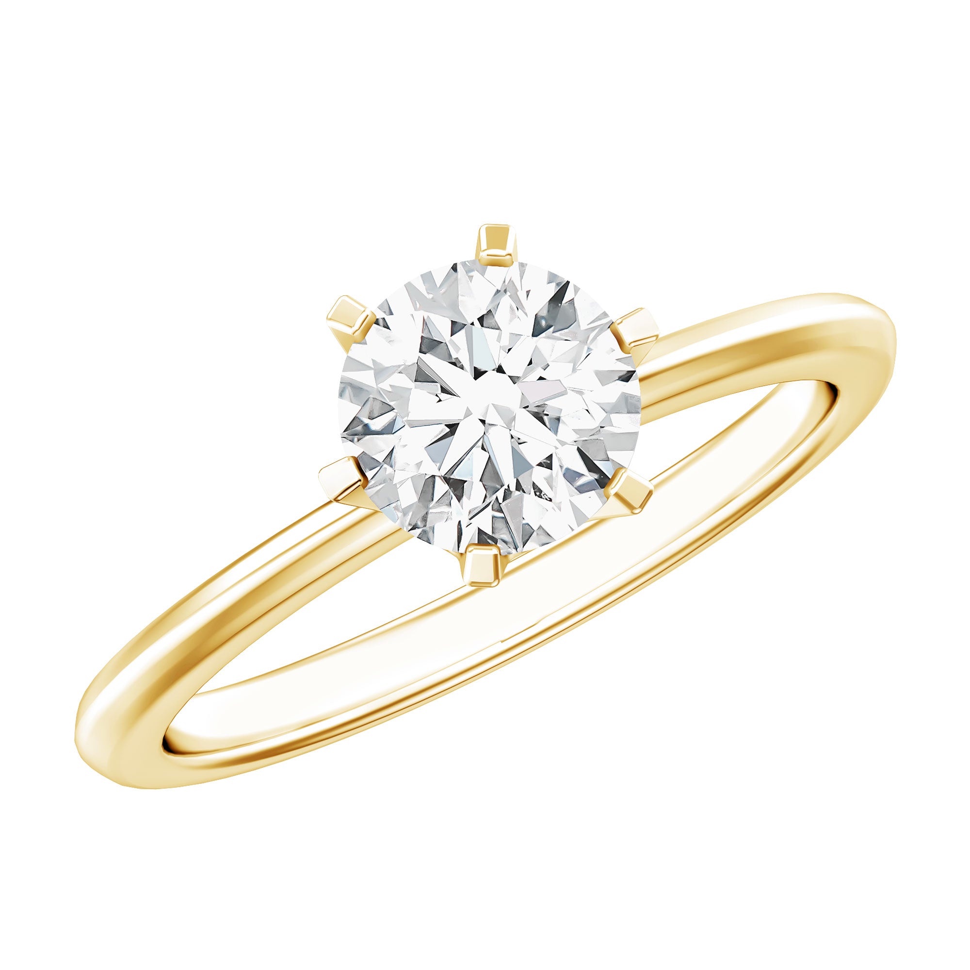1 Carat Lab Grown Diamond Solitaire Engagement Ring with IGI Certificate Lab - ( E-VS1 ) - Rosec Jewels