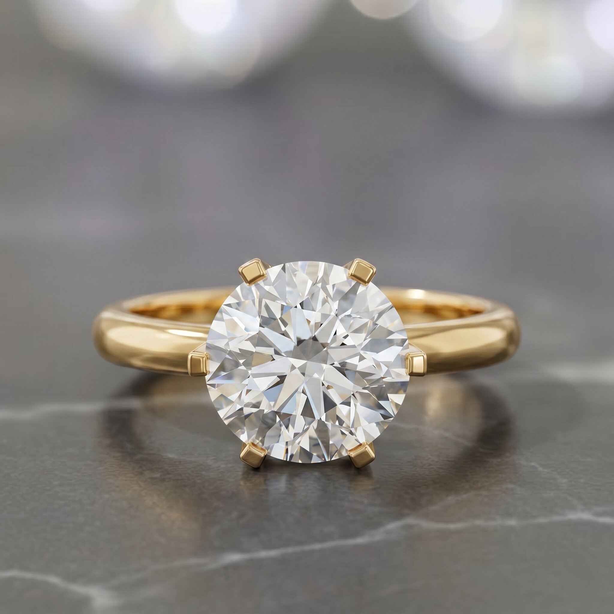 IGI Certified Lab Grown Diamond 2 CT Engagement Ring for Women Lab - ( E-VS1 ) - Rosec Jewels