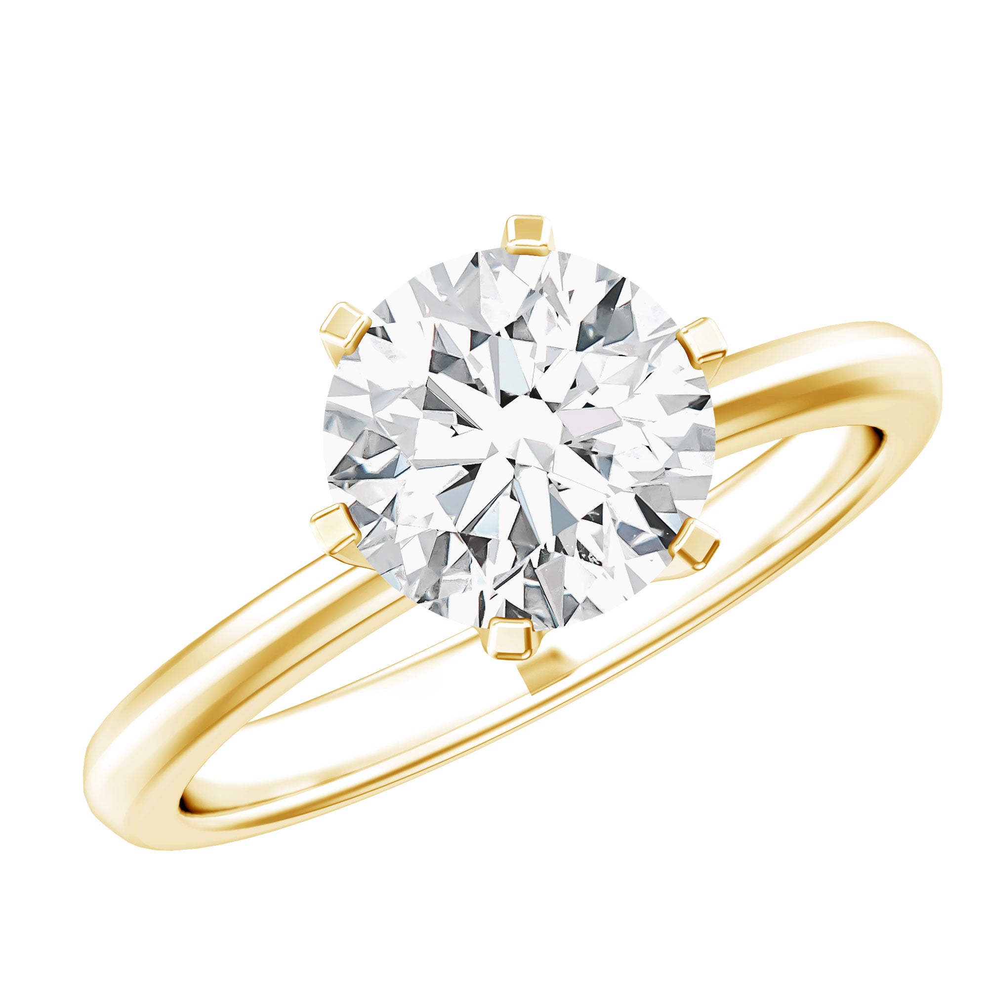 3 Carat IGI Certified Lab Grown Diamond Round Engagement Ring Lab - ( E-VS1 ) - Rosec Jewels