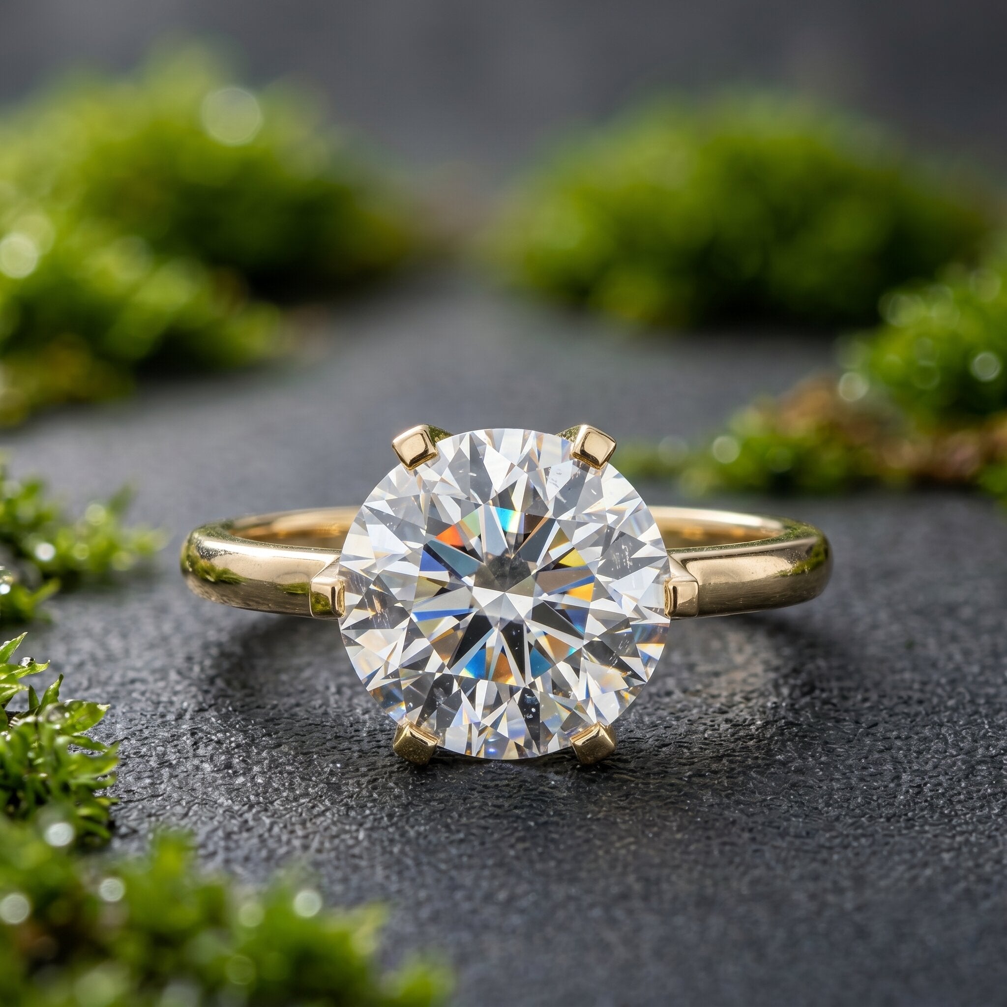 3 Carat IGI Certified Lab Grown Diamond Round Engagement Ring Lab - ( E-VS1 ) - Rosec Jewels