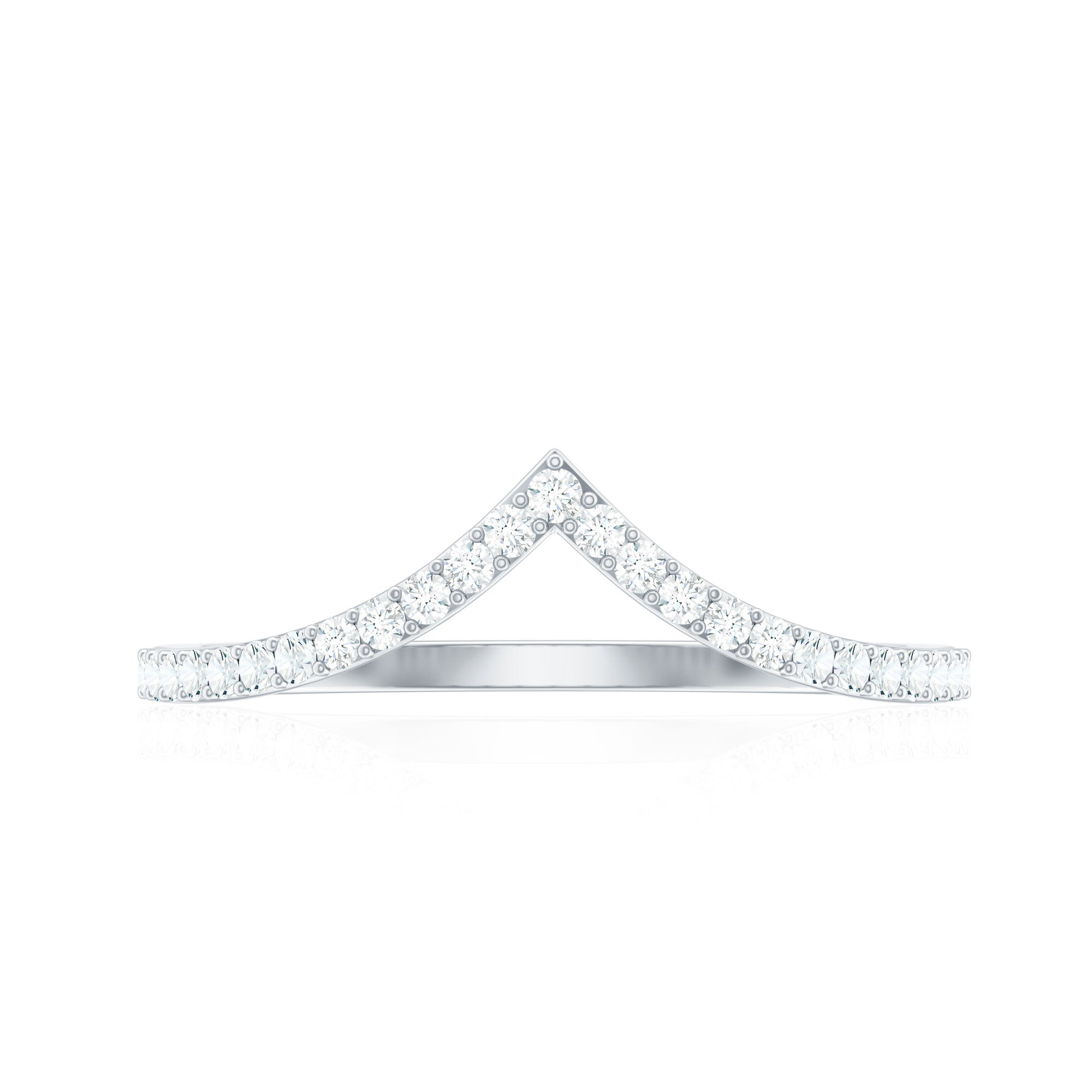 Rosec Jewels-Lab Grown Diamond Chevron Stackable Ring