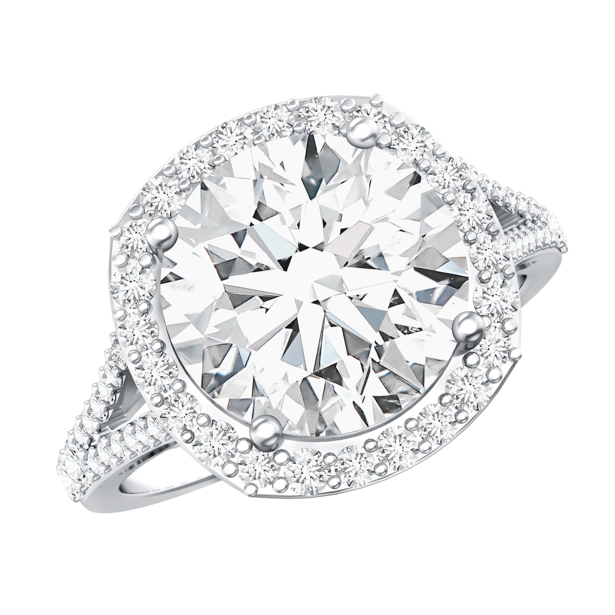 5 Carat Lab Grown Big Diamond Engagement Ring with IGI Certificate Lab - ( E-VS1 ) - Rosec Jewels