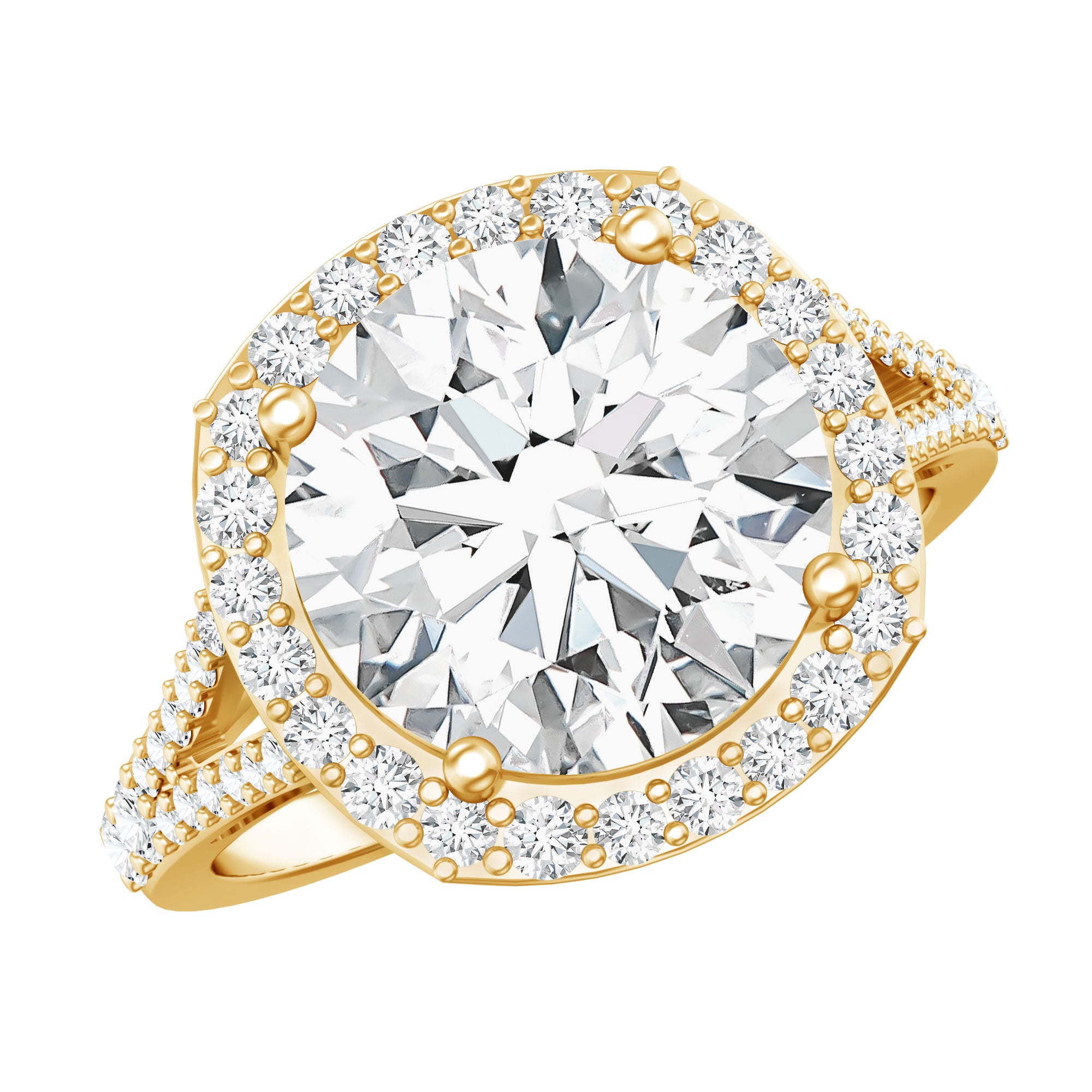 5 Carat Lab Grown Big Diamond Engagement Ring with IGI Certificate Lab - ( E-VS1 ) - Rosec Jewels