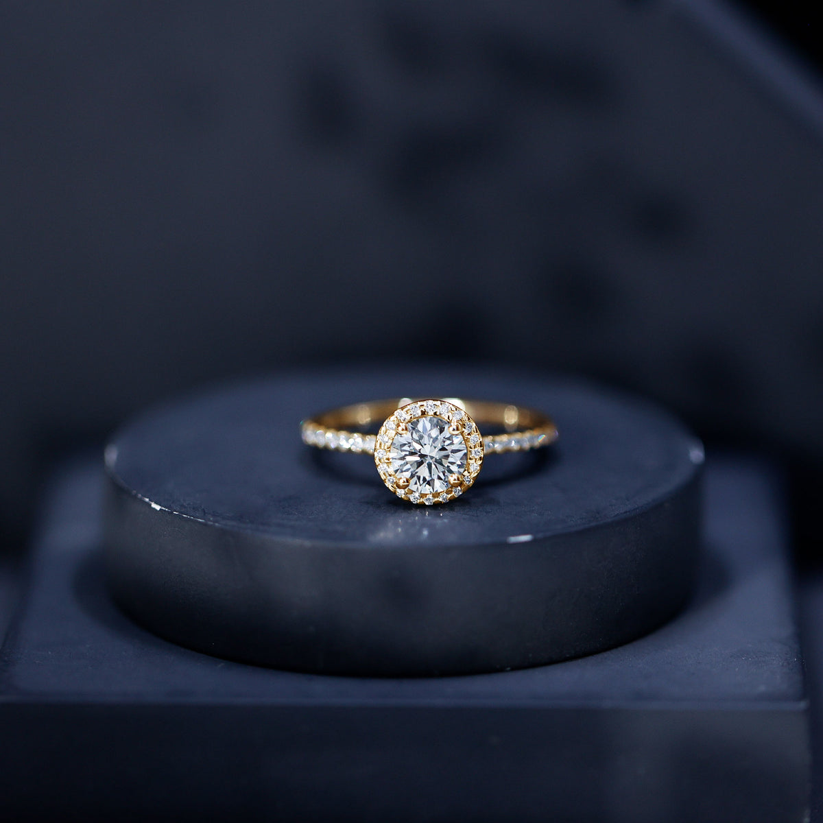 IGI Certified 1 CT Lab Grown Diamond Round Engagement Ring Lab - ( E-VS1 ) - Rosec Jewels
