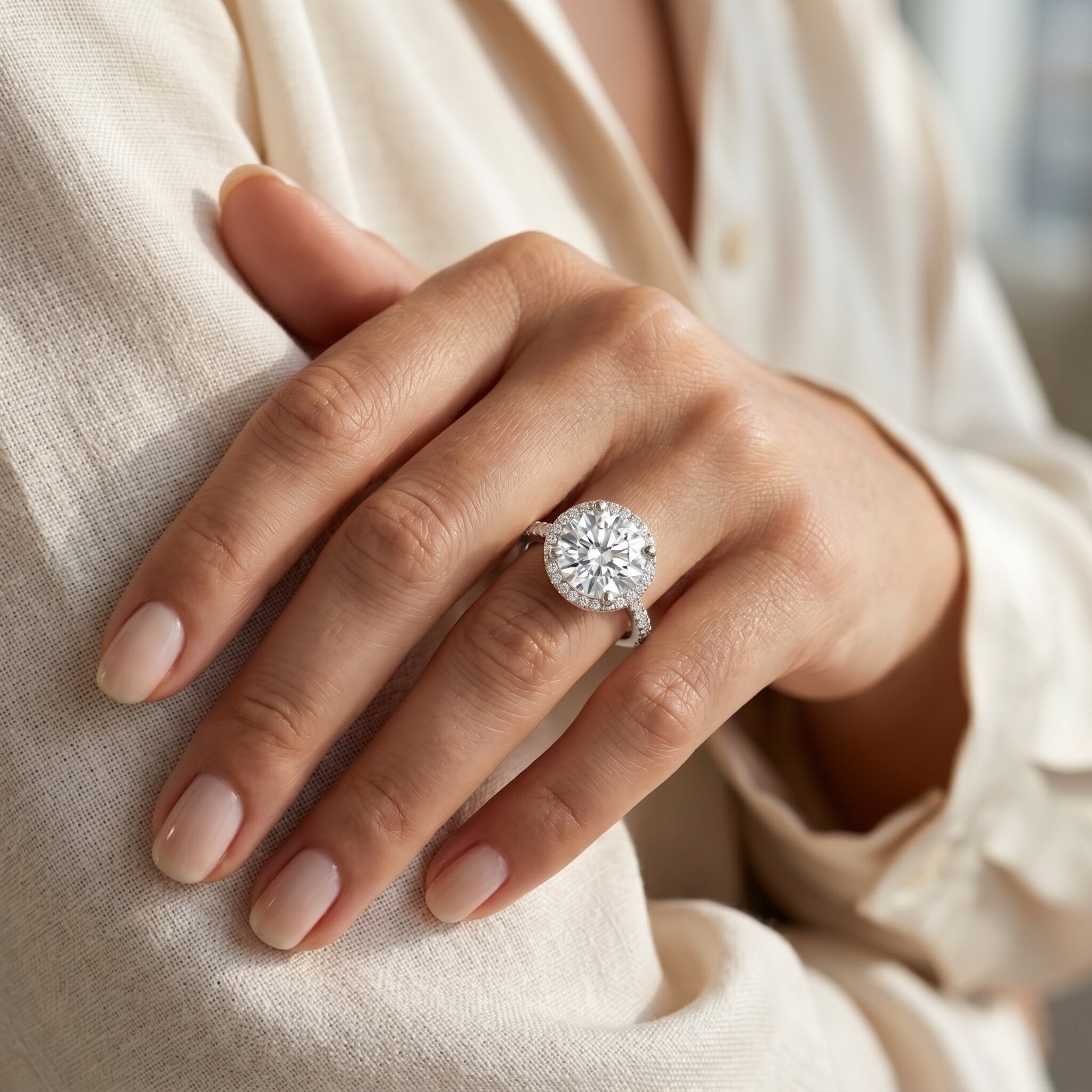 4 Carat Lab Grown Diamond Cocktail Engagement Ring with IGI Certificate Lab - ( E-VS1 ) - Rosec Jewels