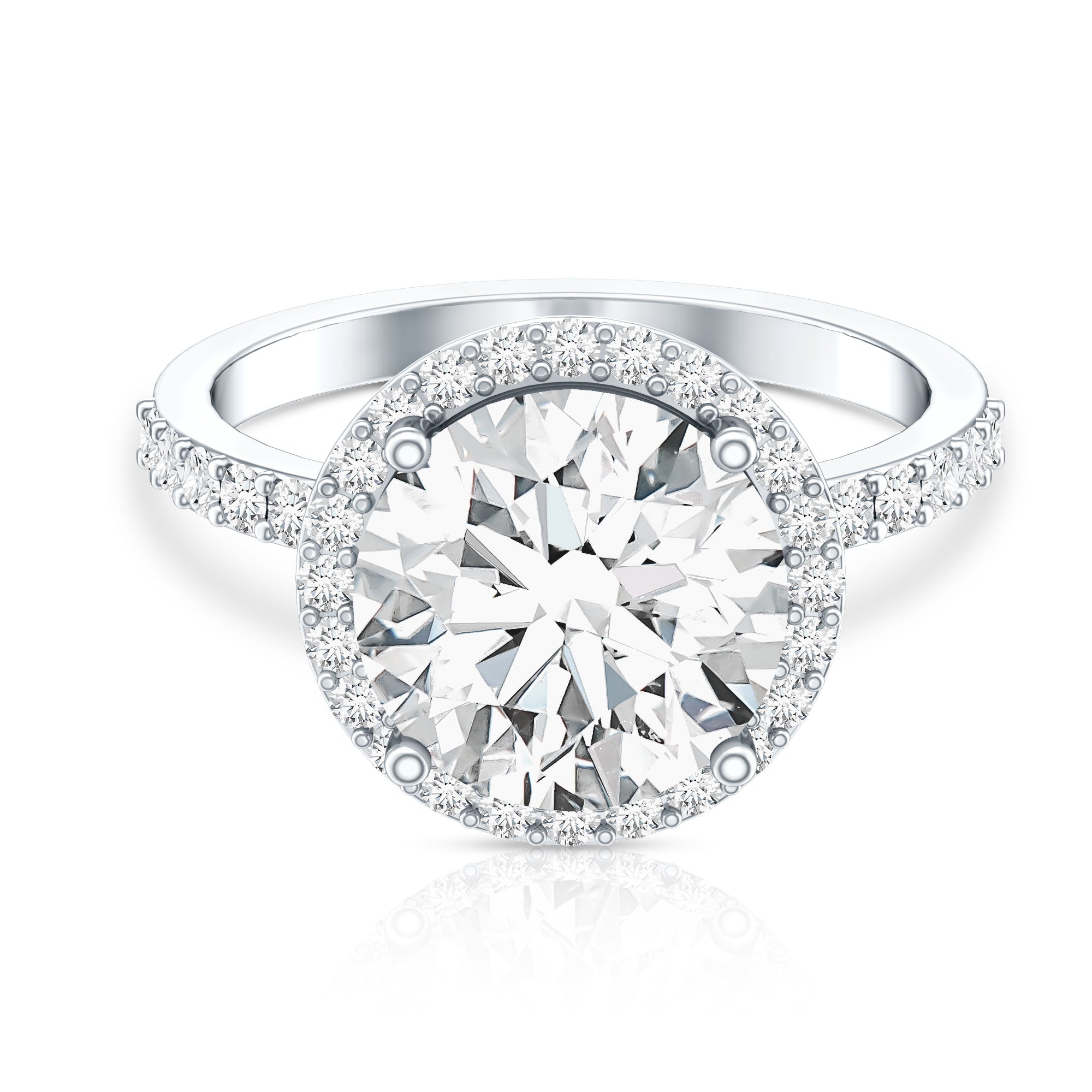Rosec Jewels-4 Carat Lab Grown Diamond Cocktail Engagement Ring with IGI Certificate