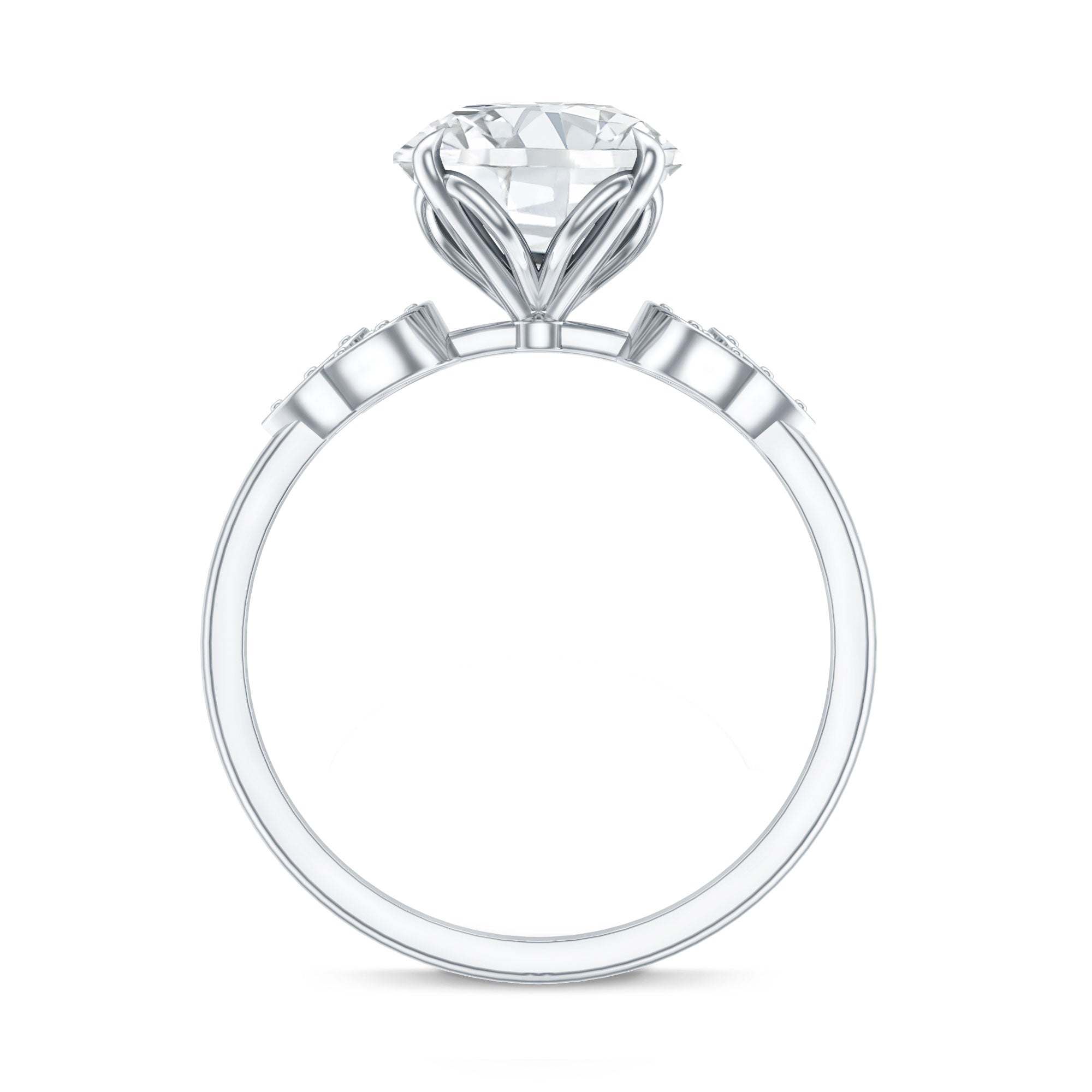Rosec Jewels-3 Carat Lab Grown Diamond Round Engagement Ring with Certificate
