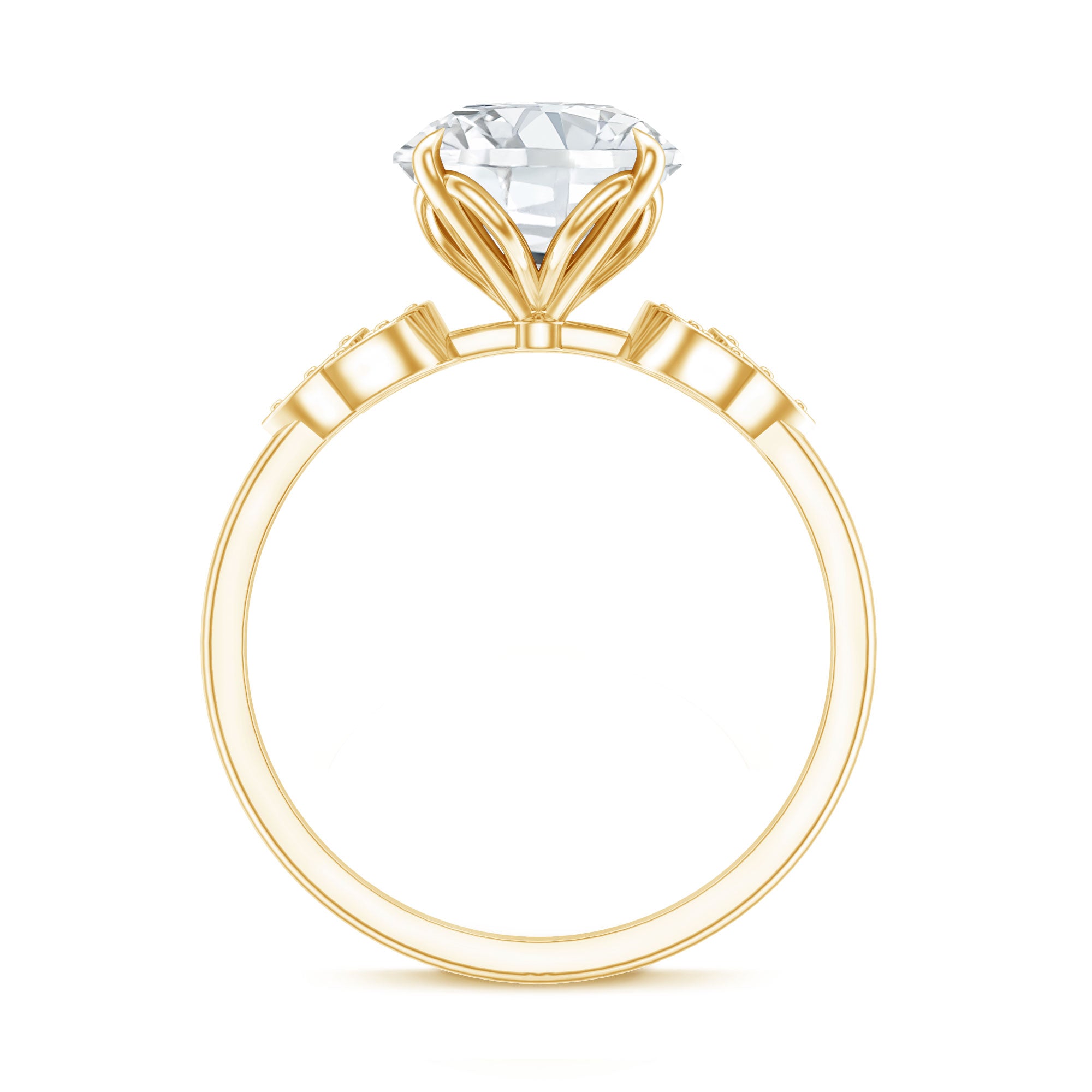 Rosec Jewels-3 Carat Lab Grown Diamond Round Engagement Ring with Certificate