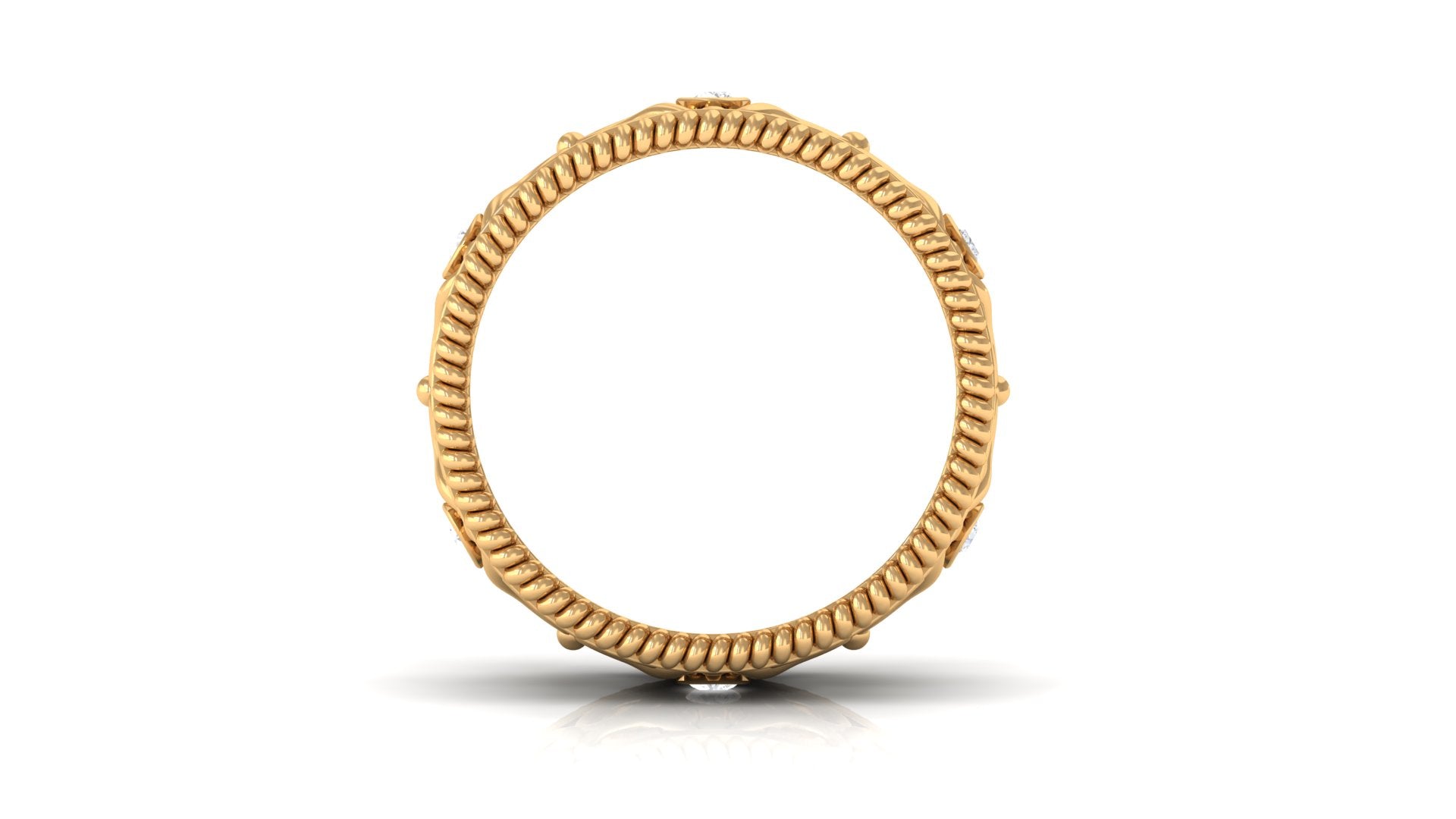 Vintage Inspired Real Diamond Wedding Band Ring Natural - ( HI-SI ) - Rosec Jewels