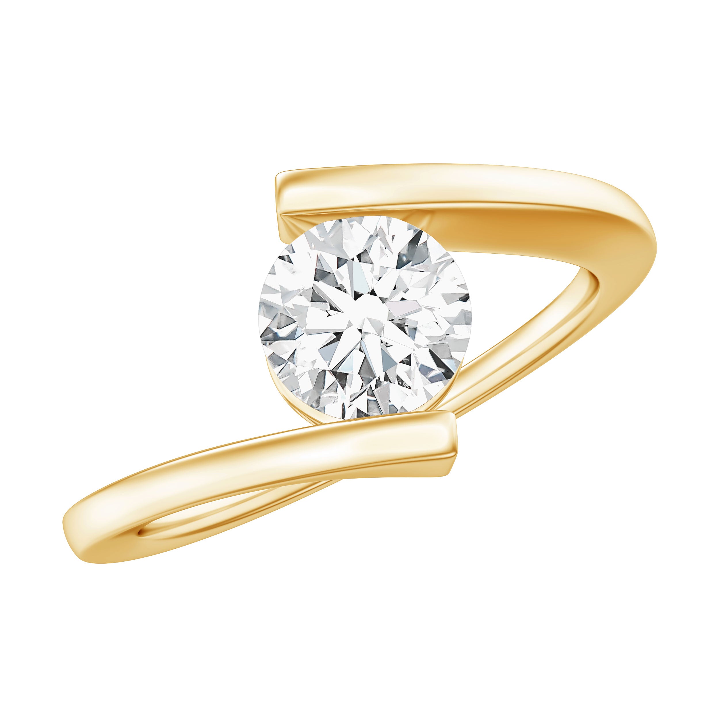 Round Brilliant Cut Moissanite Pre Engagement Ring D-VS1 - Rosec Jewels