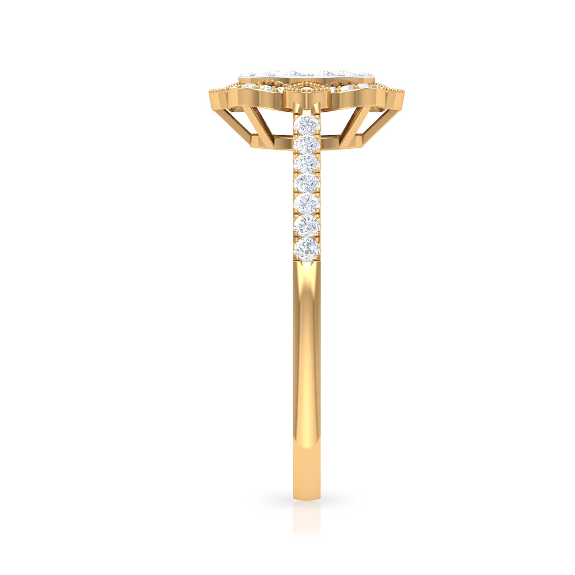 Rosec Jewels-3/4 CT Diamond Solitaire Illusion Art Deco Ring