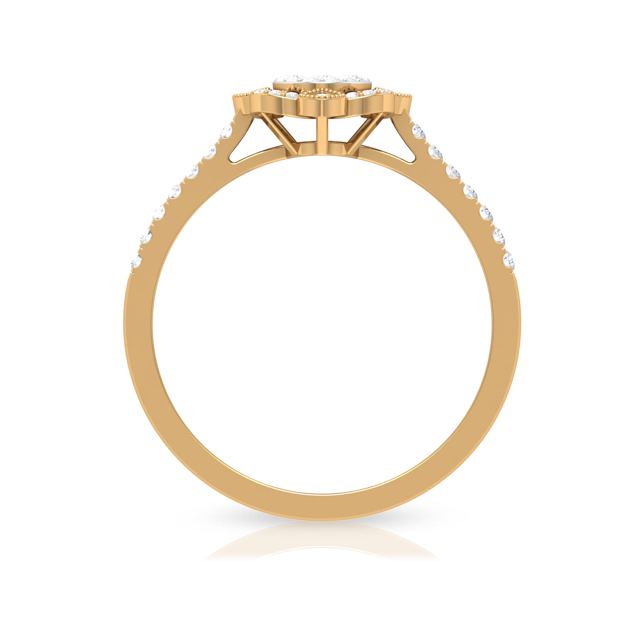 Rosec Jewels-3/4 CT Diamond Solitaire Illusion Art Deco Ring