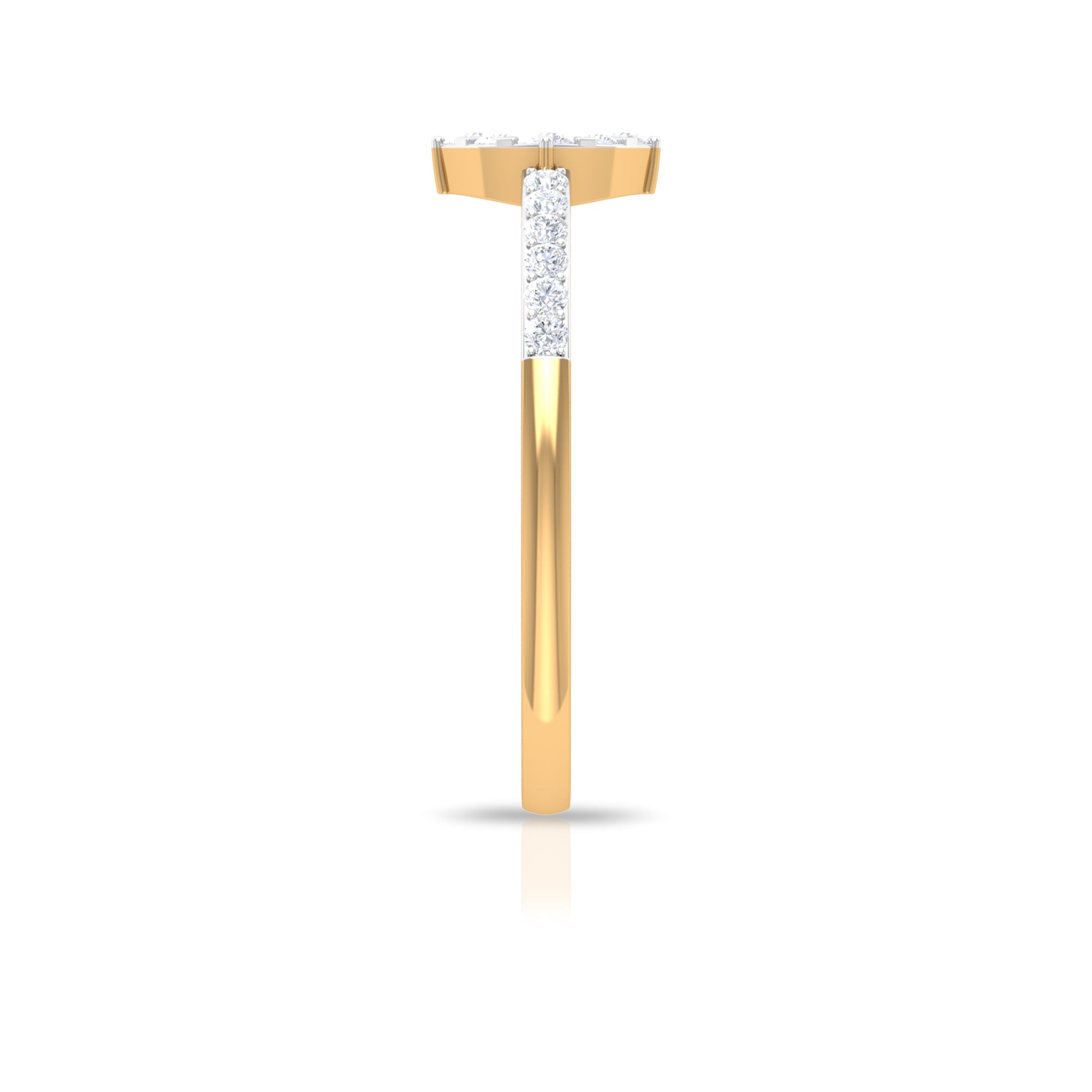 Certified Diamond Engagement Ring in Illusion Setting Natural - ( HI-SI ) - Rosec Jewels