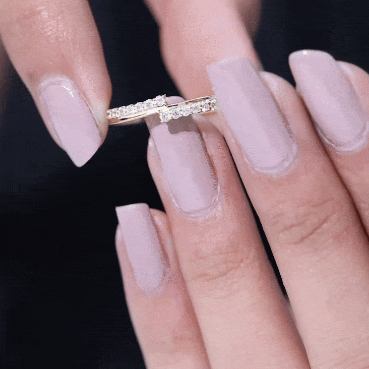 Minimalist Real Diamond Stackable Ring for Women Natural - ( HI-SI ) - Rosec Jewels