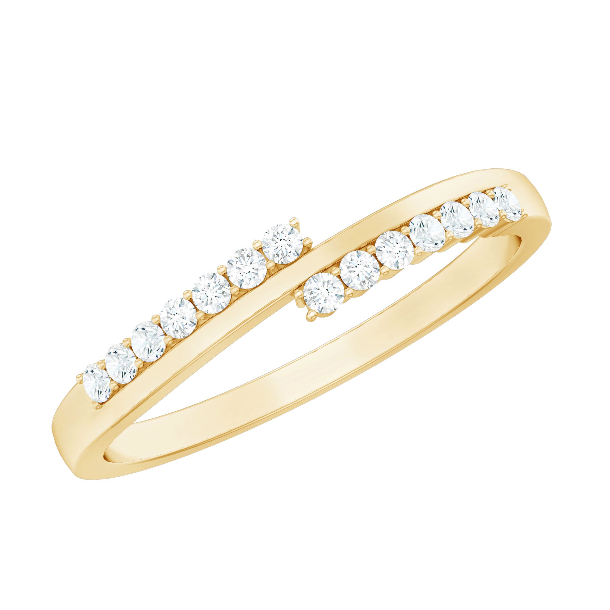 Minimalist Real Diamond Stackable Ring for Women Natural - ( HI-SI ) - Rosec Jewels