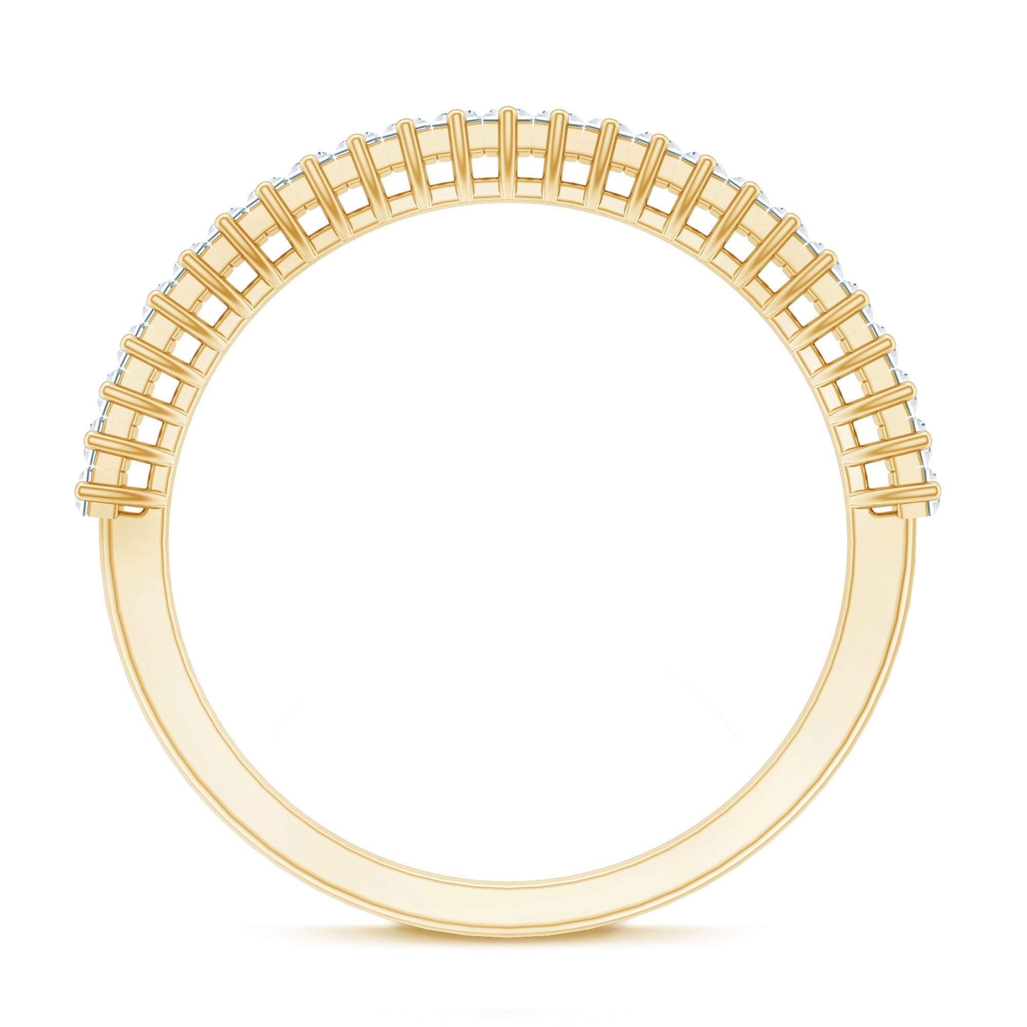 Natural Baguette Diamond Half Eternity Ring for Anniversary Natural - ( HI-SI ) - Rosec Jewels