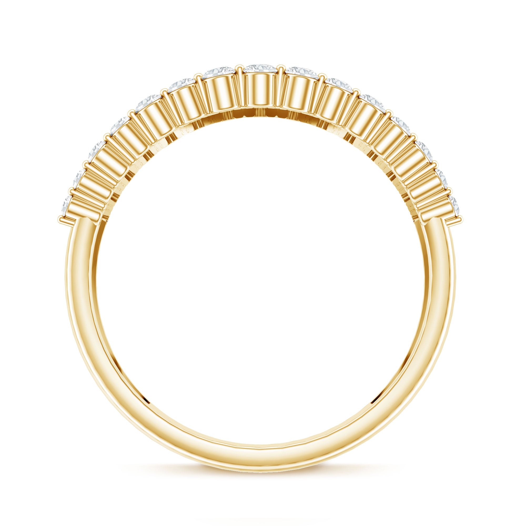 Lab Grown Diamond Statement Wedding Band for Women Lab - ( EF-VS ) - Rosec Jewels