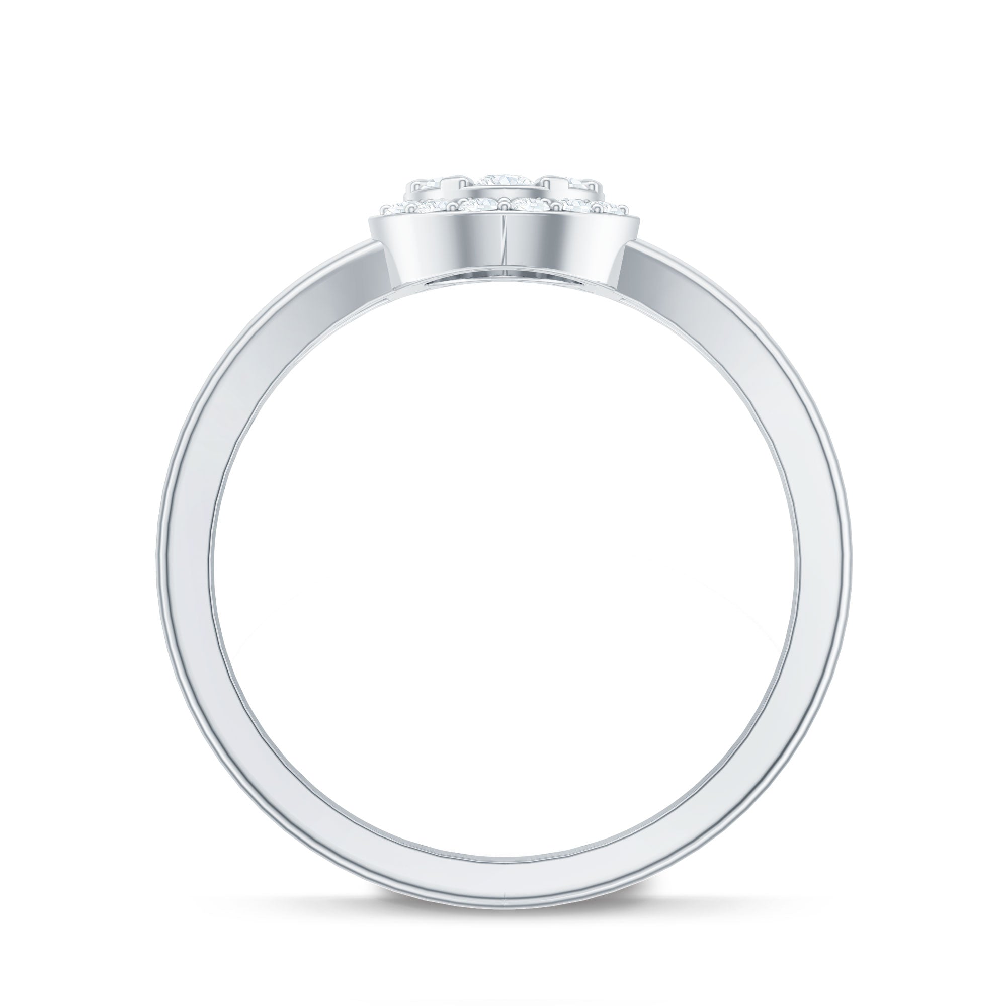 Classic Diamond Engagement Ring with Split Shank Natural - ( HI-SI ) - Rosec Jewels