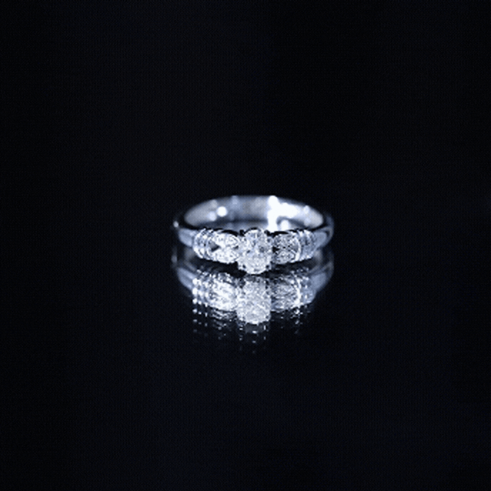 Natural Oval Cut Diamond Solitaire Engagement Ring Natural - ( HI-SI ) - Rosec Jewels
