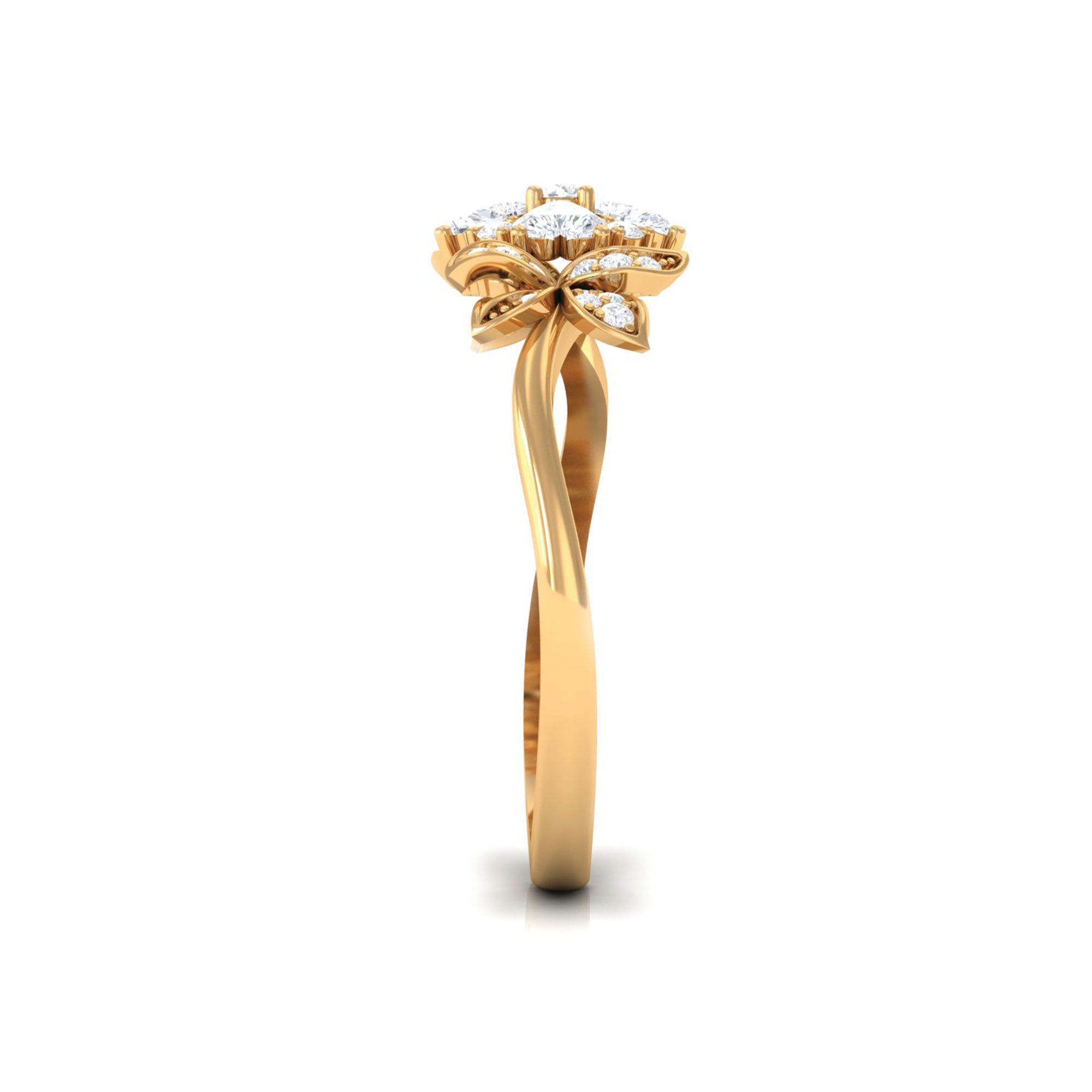 Rosec Jewels-Nature Inspired Diamond Engagement Ring for Women