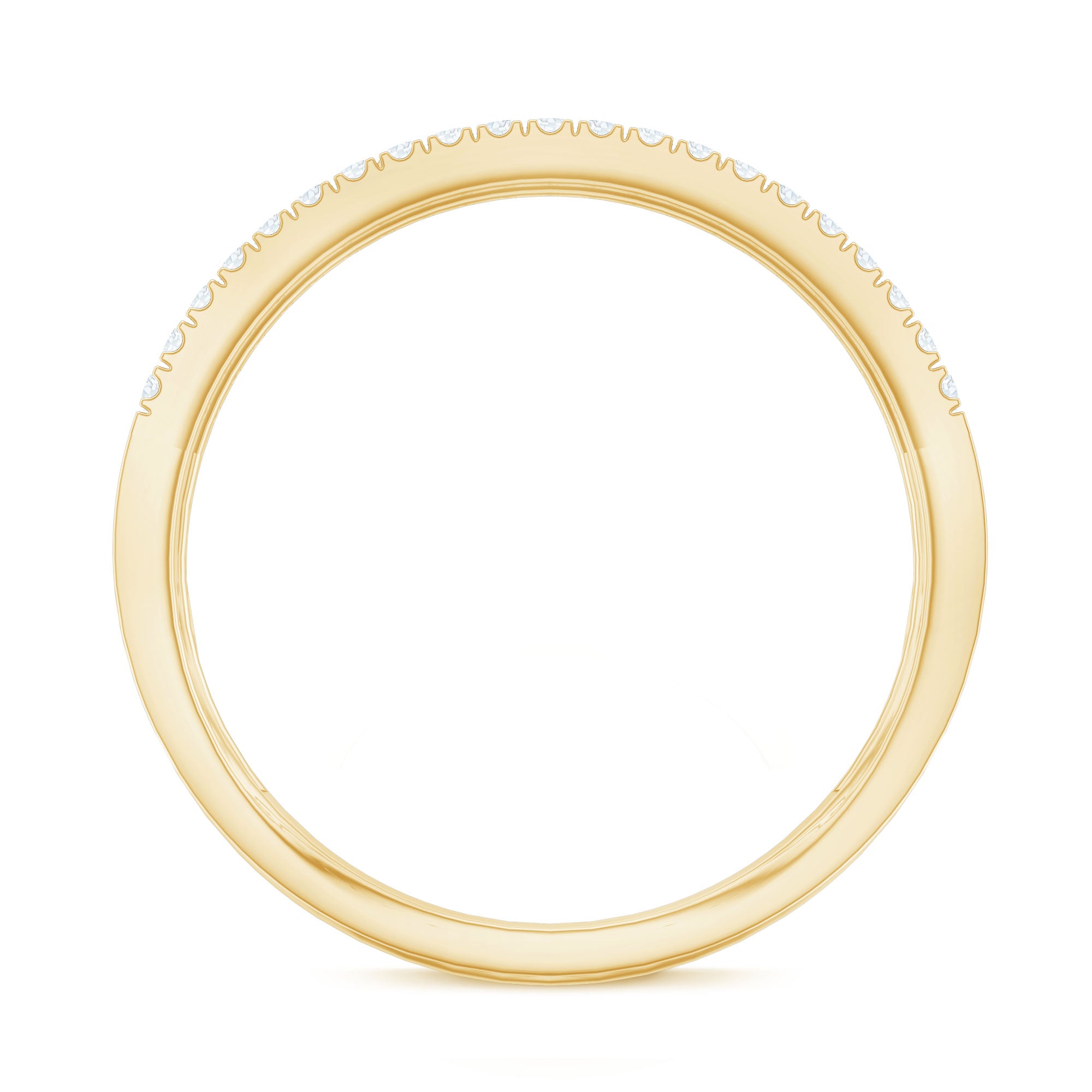 Rosec Jewels-Natural Baguette Diamond Half Eternity Band With Certificate