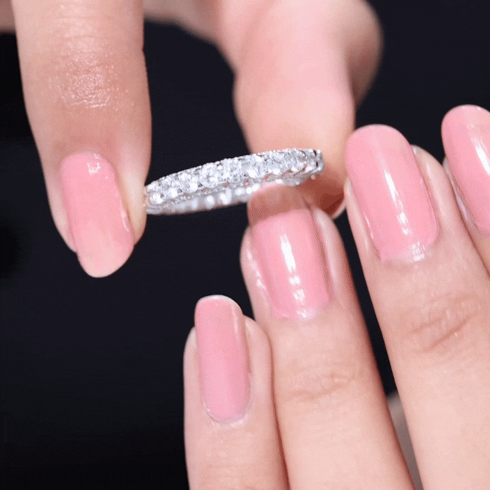 Classic Zircon Full Eternity Band Ring AAAA - Rosec Jewels