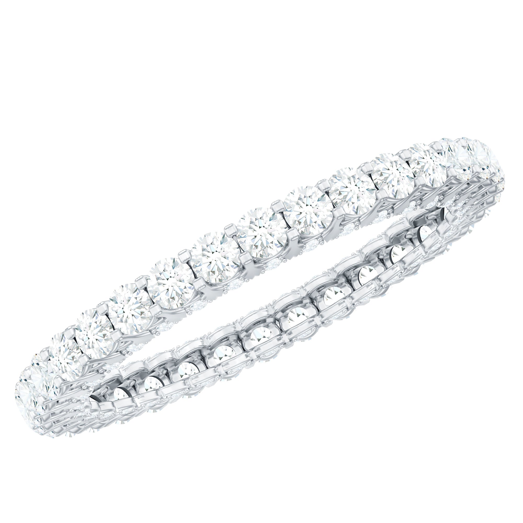 Classic Zircon Full Eternity Band Ring AAAA - Rosec Jewels