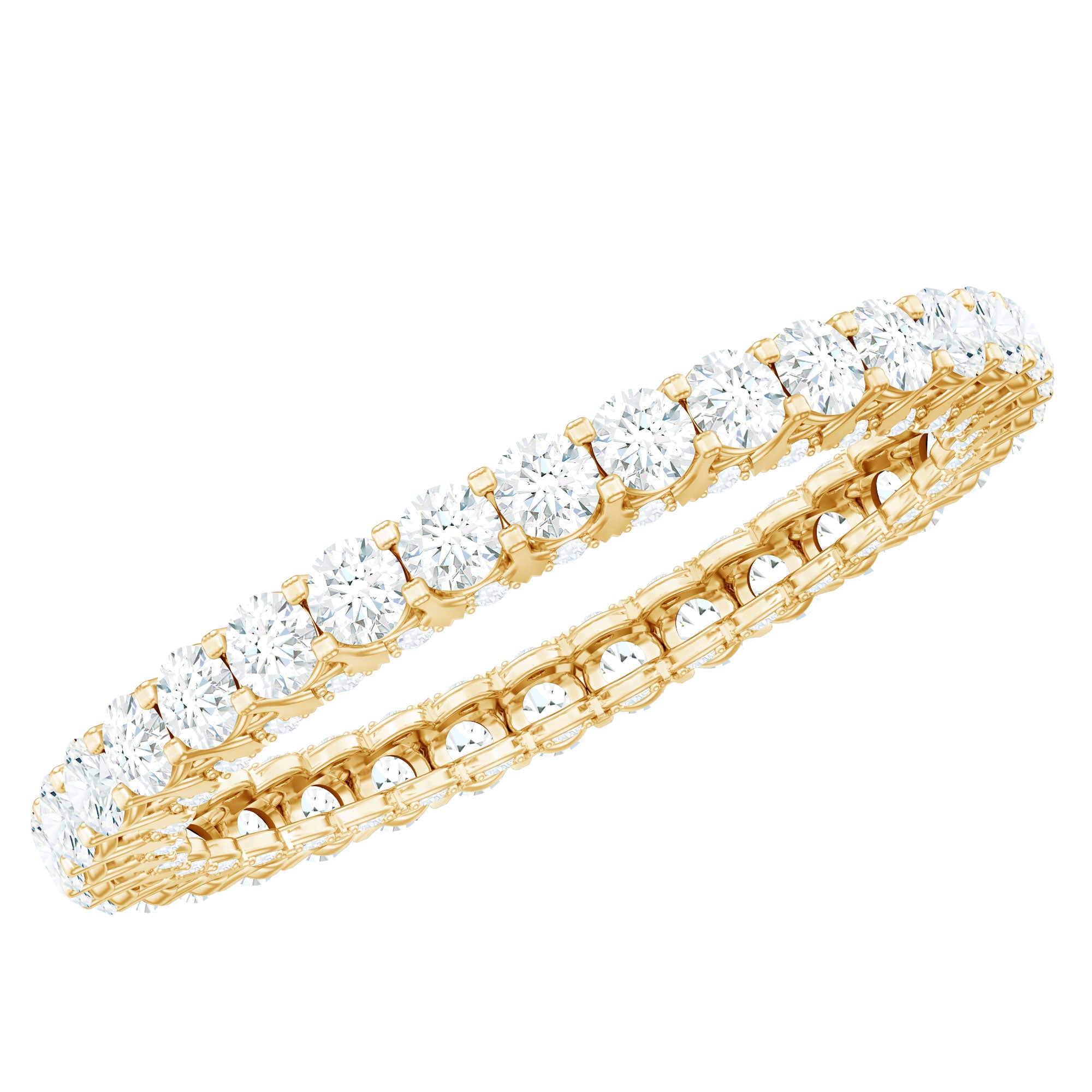 Classic Zircon Full Eternity Band Ring AAAA - Rosec Jewels