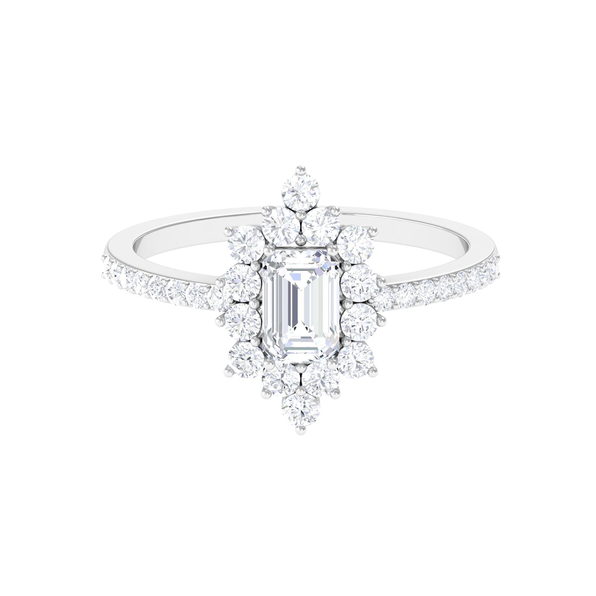 1.75 CT Octagon Cut Zircon Vintage Engagement Ring in Gold