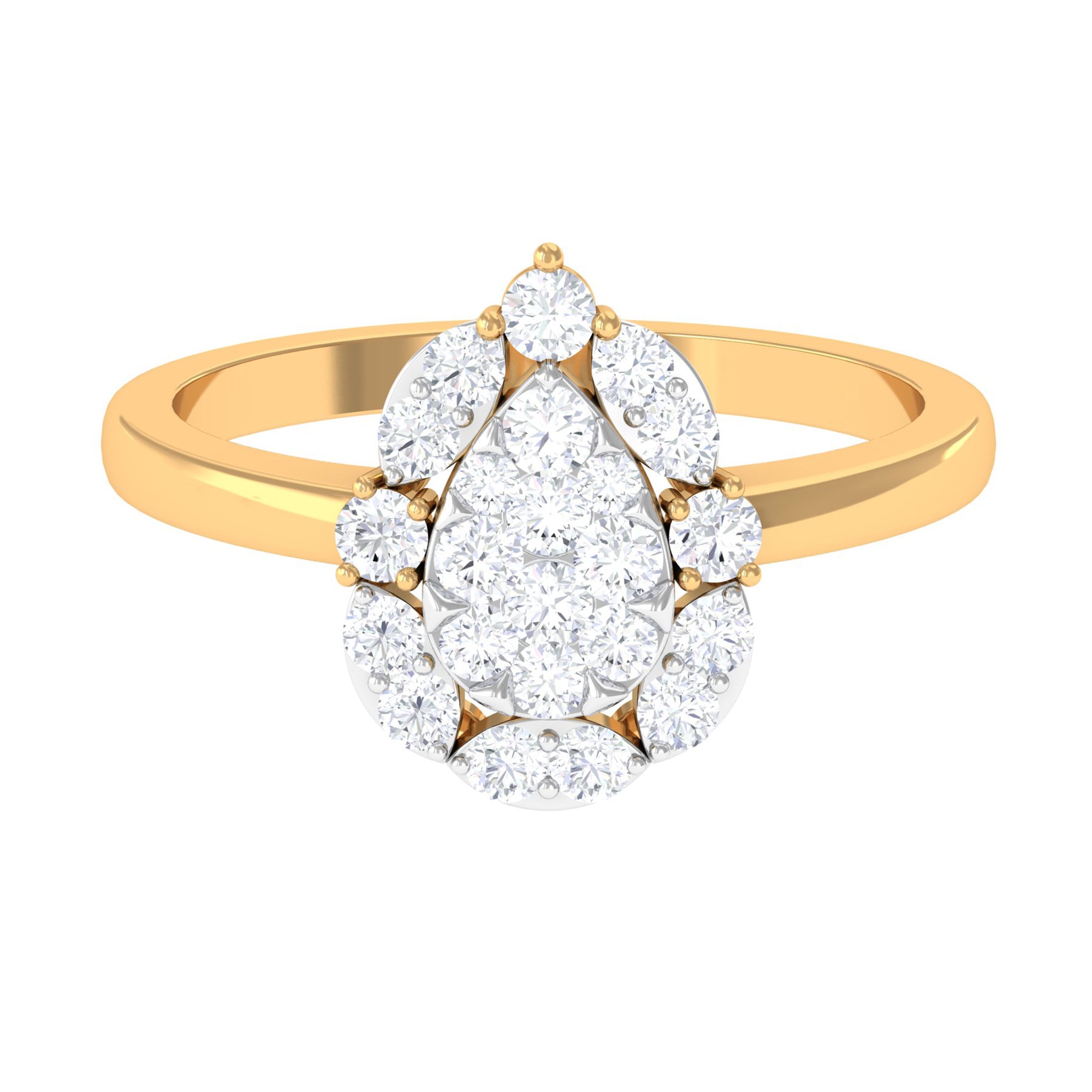 Cubic Zirconia Engagement Ring in Illusion Setting AAAA - Rosec Jewels
