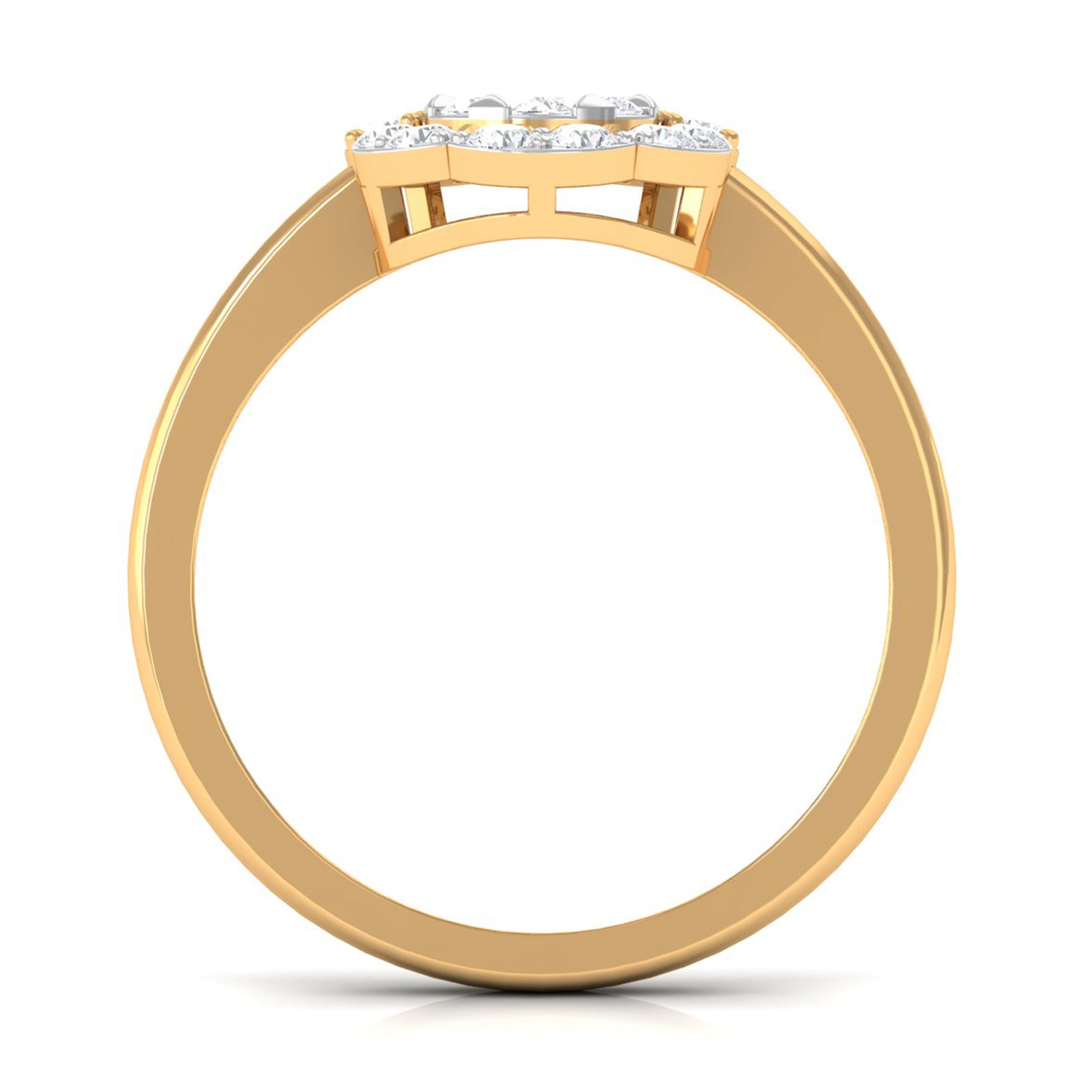 Cubic Zirconia Engagement Ring in Illusion Setting AAAA - Rosec Jewels