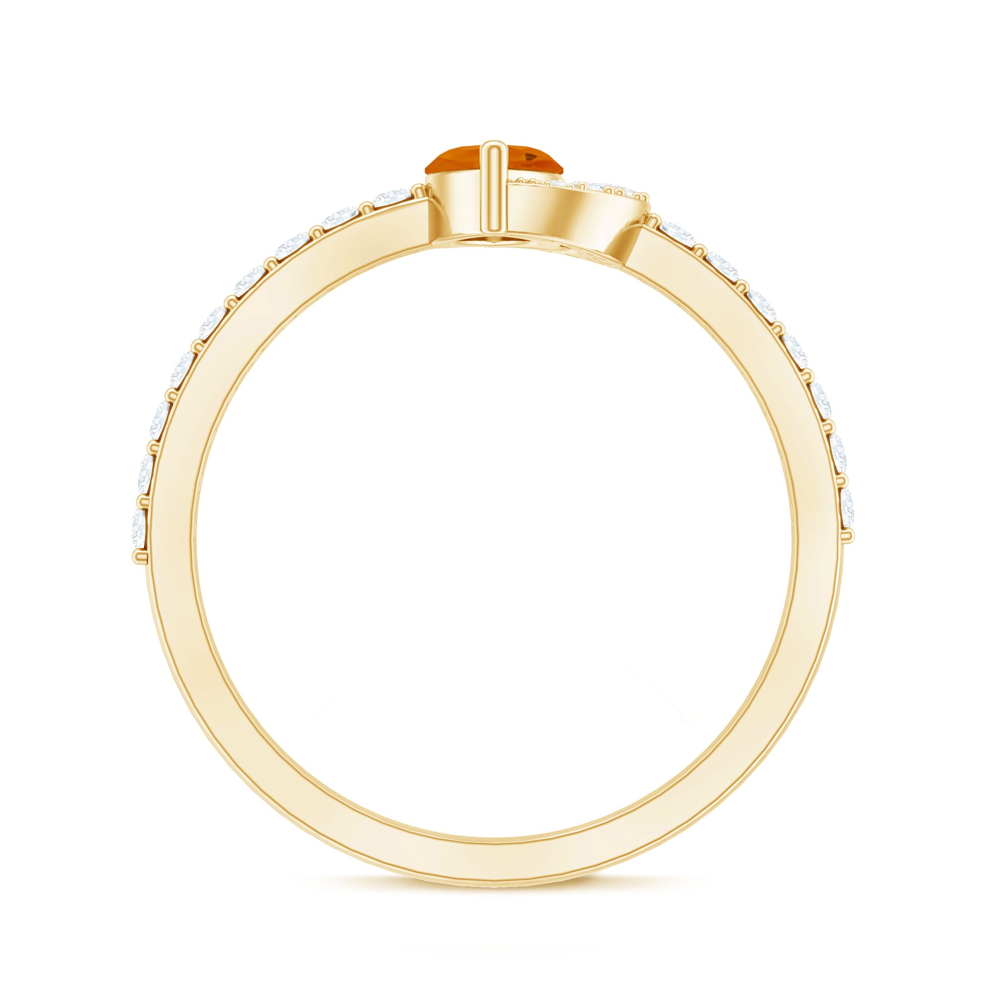 Rosec Jewels-Minimal Marquise Fire Opal and Diamond Engagement Ring
