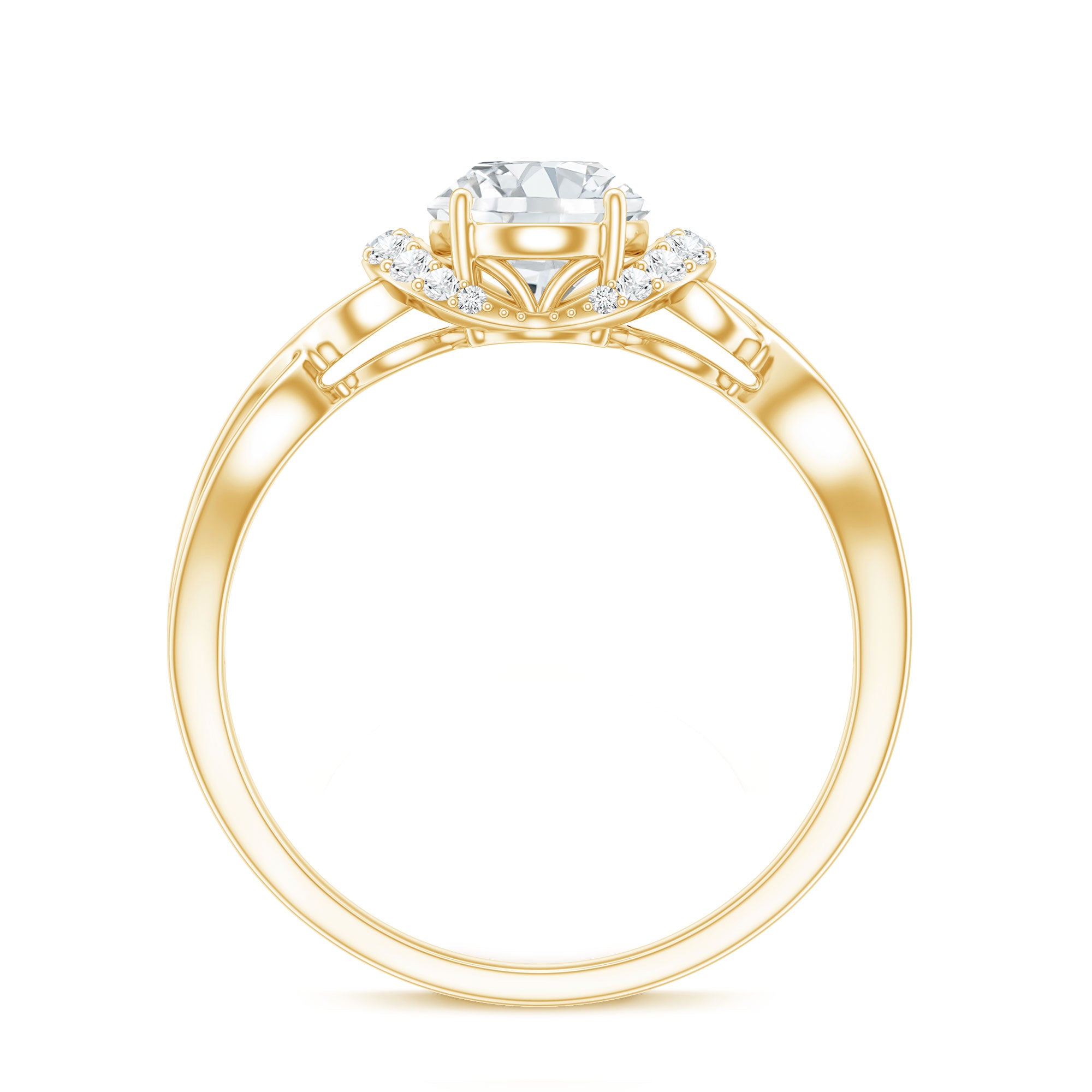 Oval Shape Moissanite Engagement Ring With Certificate D-VS1 - Rosec Jewels