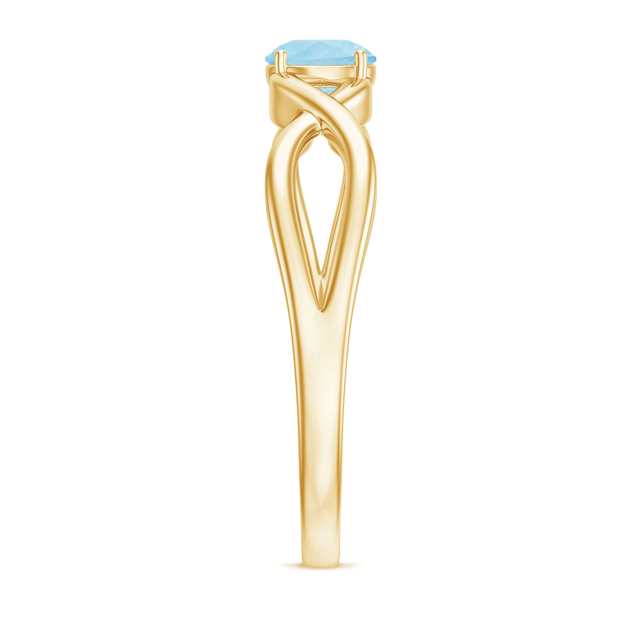 Rosec Jewels-Solitaire Aquamarine Infinity Promise Ring