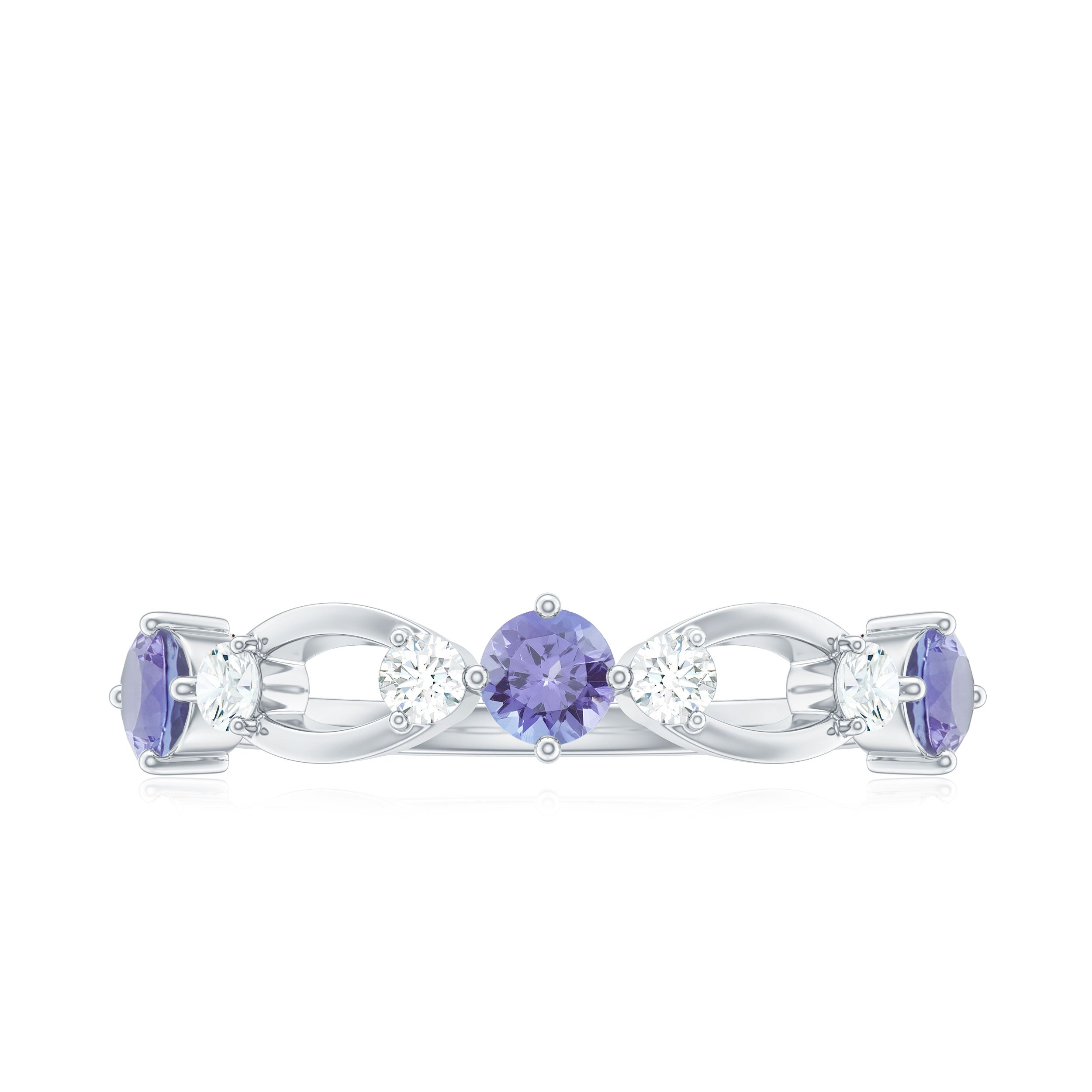 Rosec Jewels-Natural Tanzanite Diamond Ring for Promise
