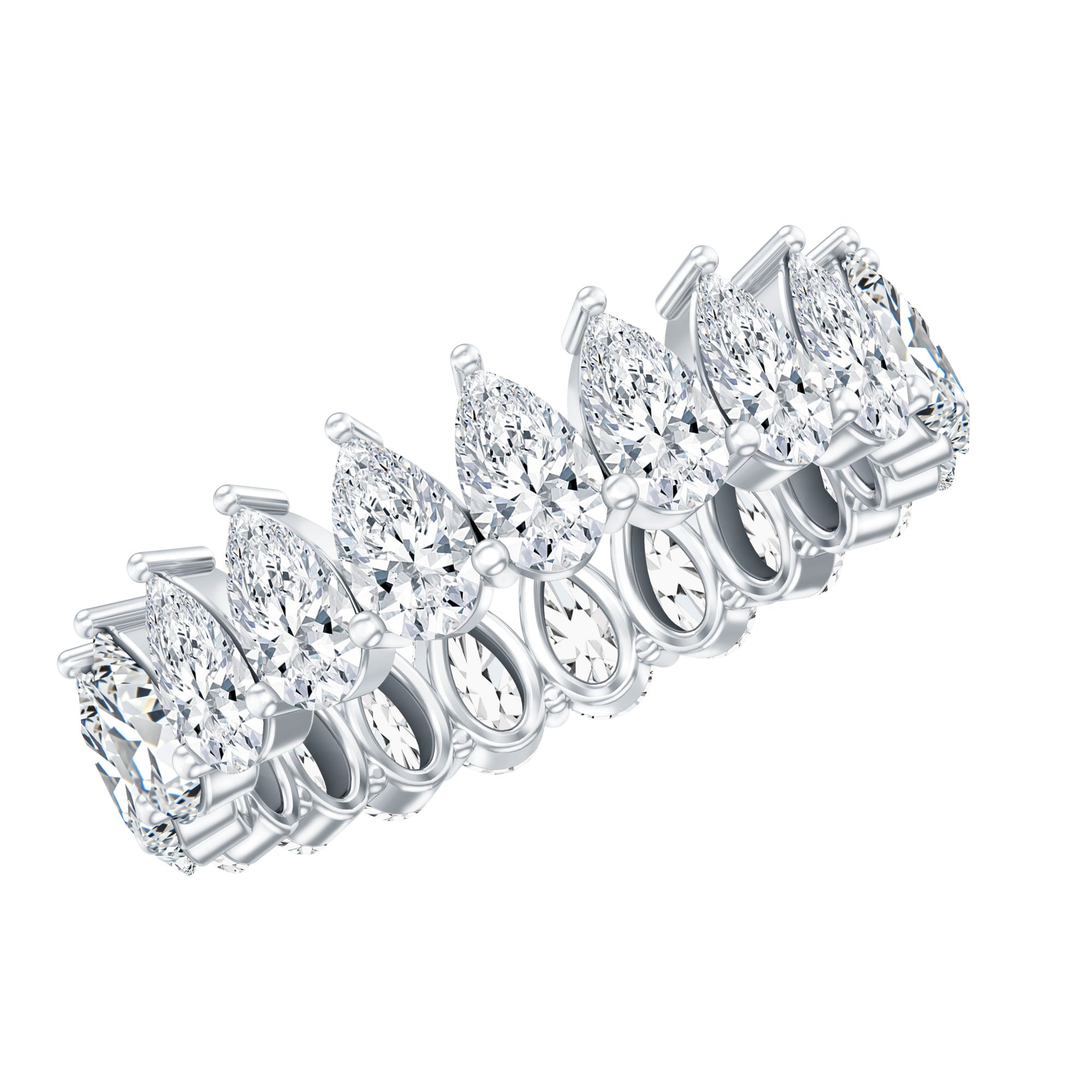 Lab Grown Diamond Teardrop Wedding Band