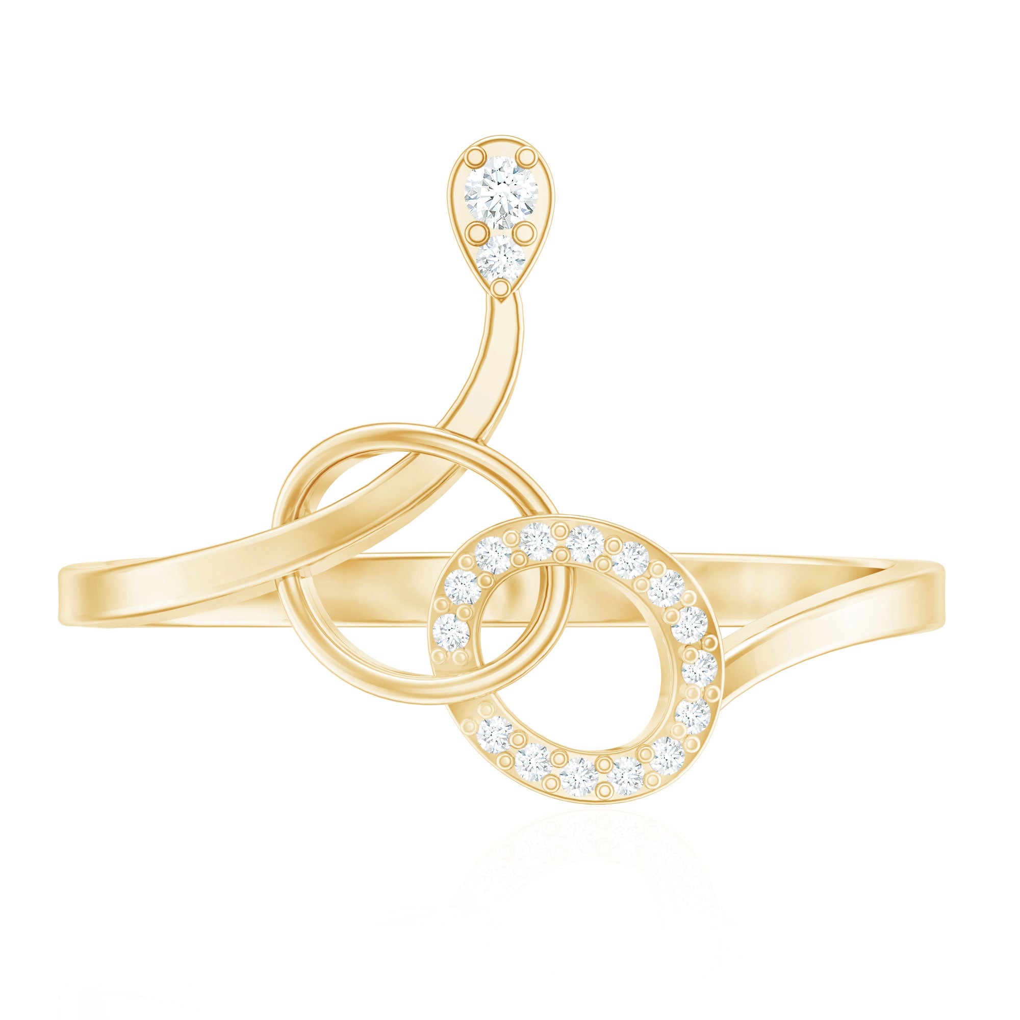 Natural Diamond Minimalist Promise Ring for Her Natural - ( HI-SI ) - Rosec Jewels