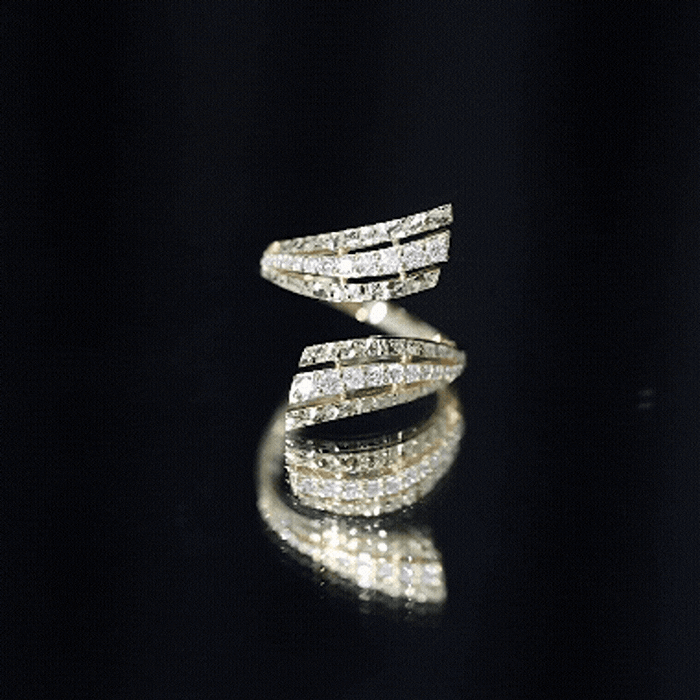 Certified Diamond Statement Ring in Prong Setting Natural - ( HI-SI ) - Rosec Jewels