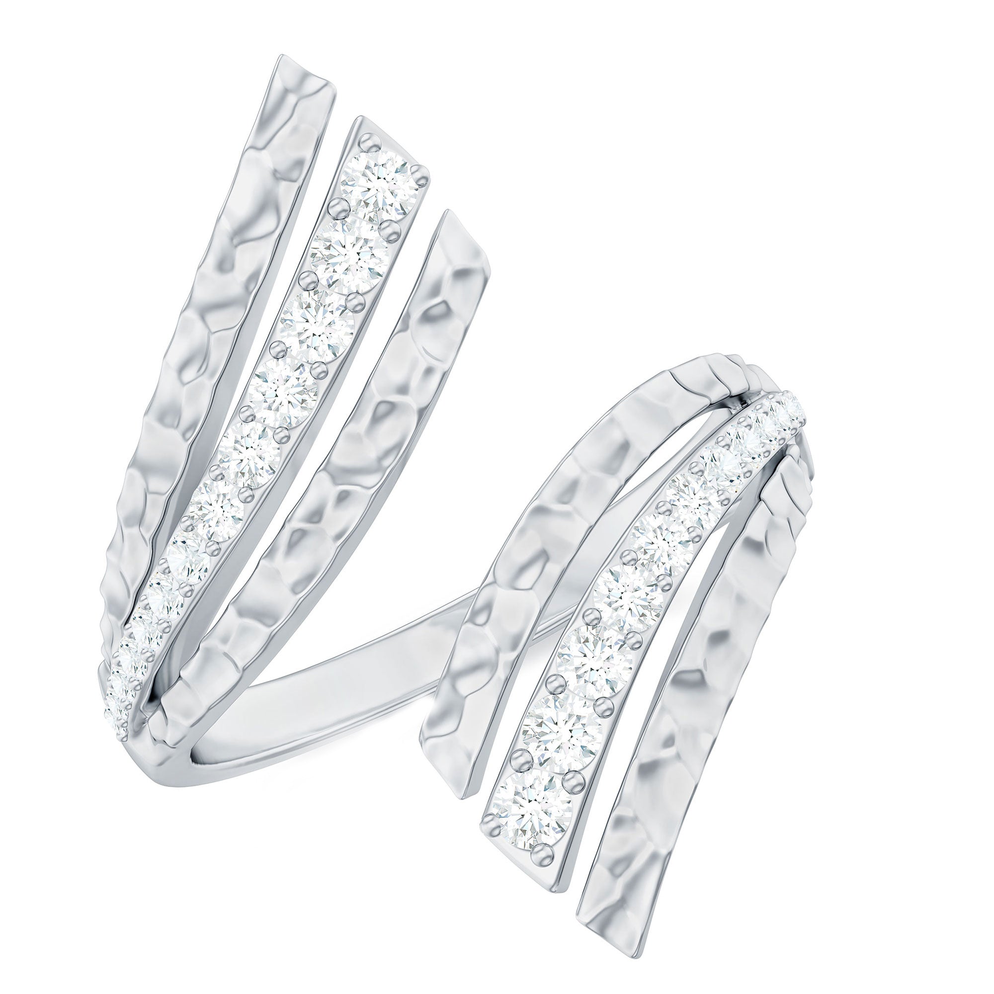 Certified Diamond Statement Ring in Prong Setting Natural - ( HI-SI ) - Rosec Jewels