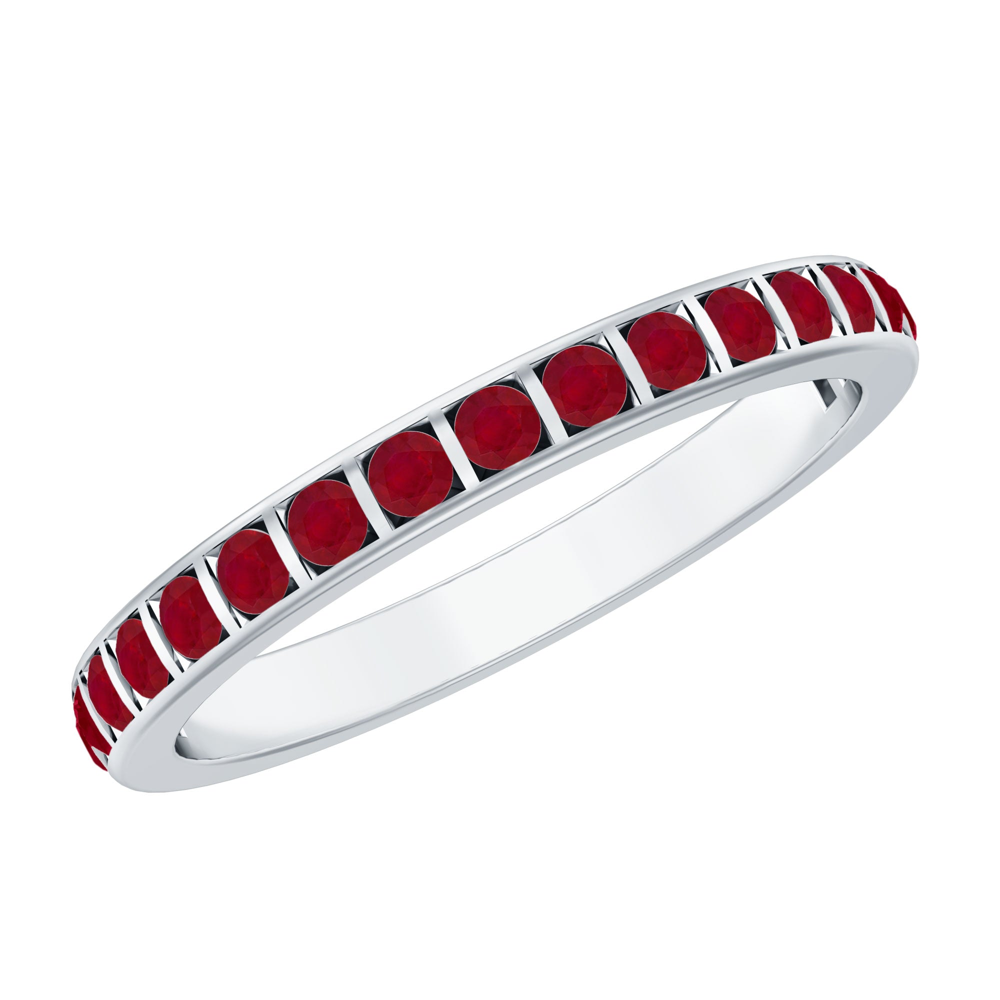 Bar Set Ruby Contemporary Eternity Ring