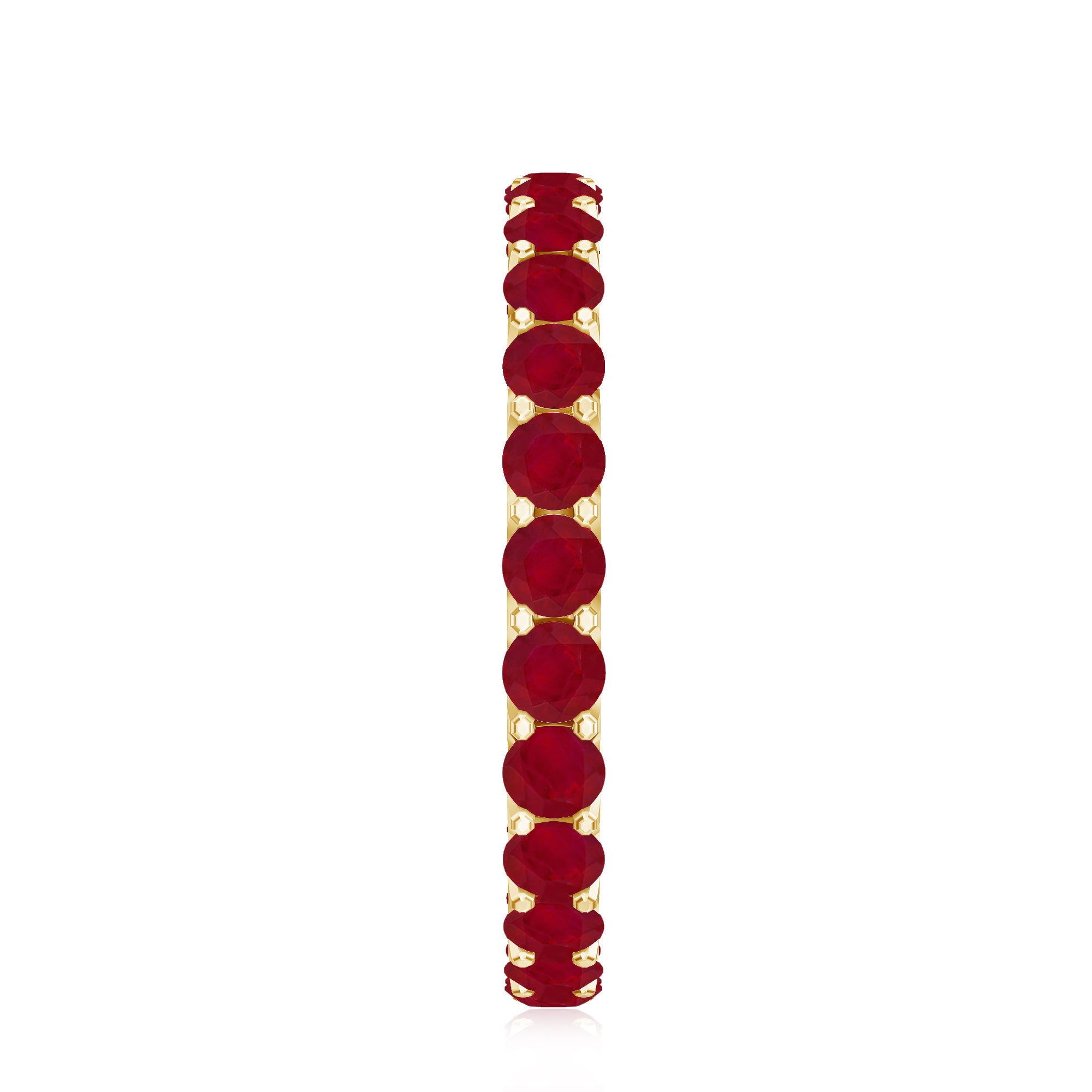 Natural Ruby Eternity Stackable Ring for Women AAA - Rosec Jewels