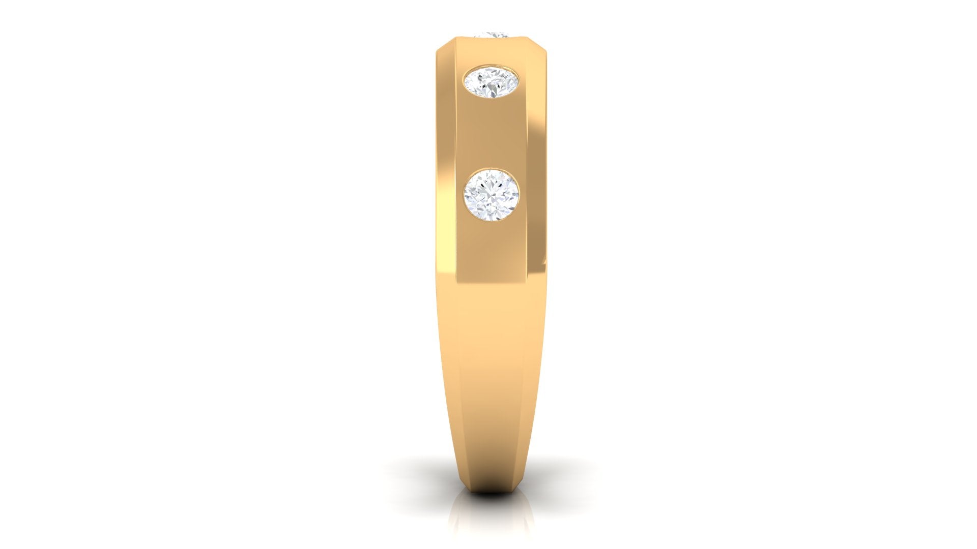 Certified Natural Diamond Mens Wedding Band Natural - ( HI-SI ) - Rosec Jewels