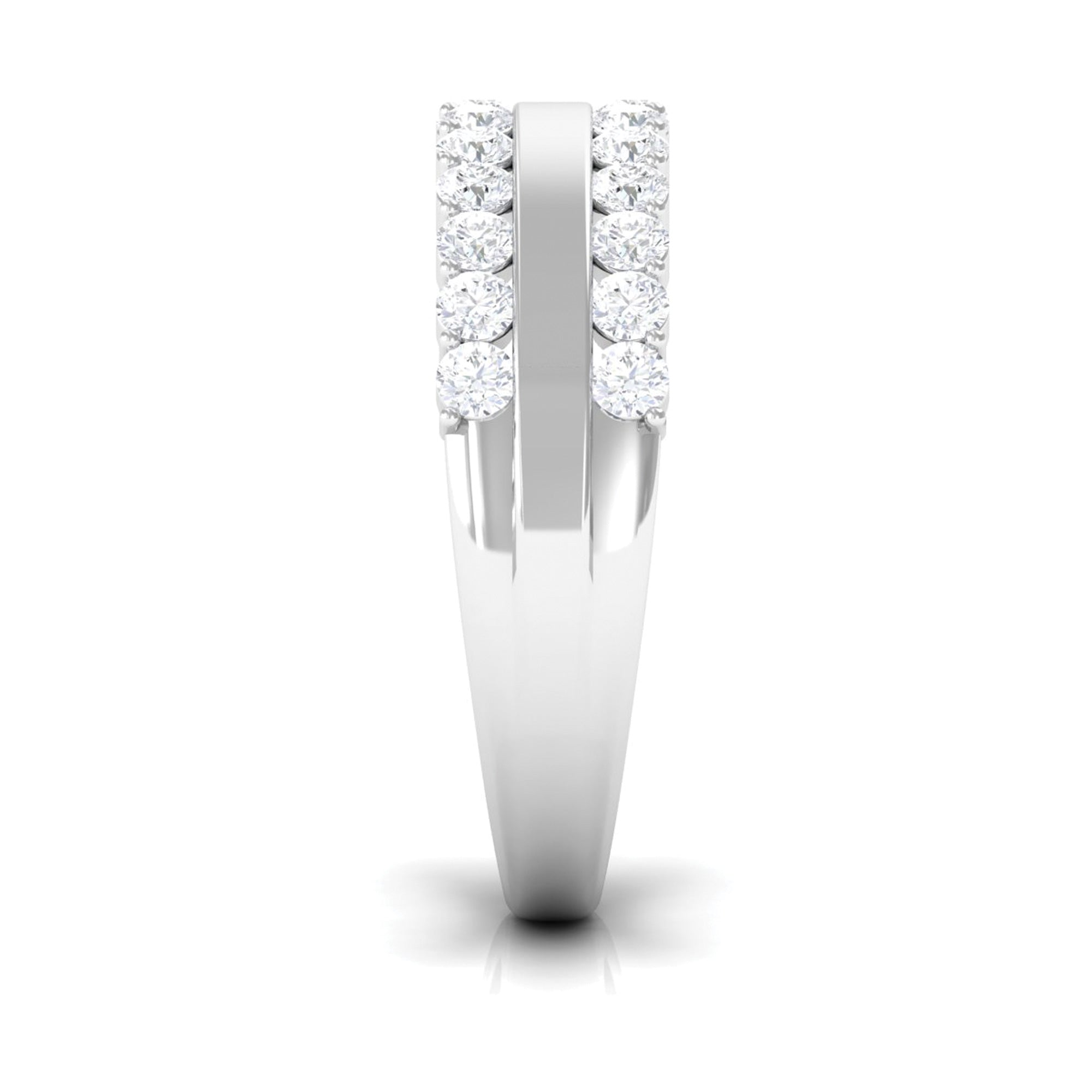 Certified Real Diamond Wedding Band Ring for Women Natural - ( HI-SI ) - Rosec Jewels