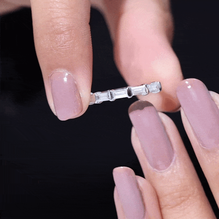 East West Set Moissanite Half Eternity Ring for Her D-VS1 - Rosec Jewels