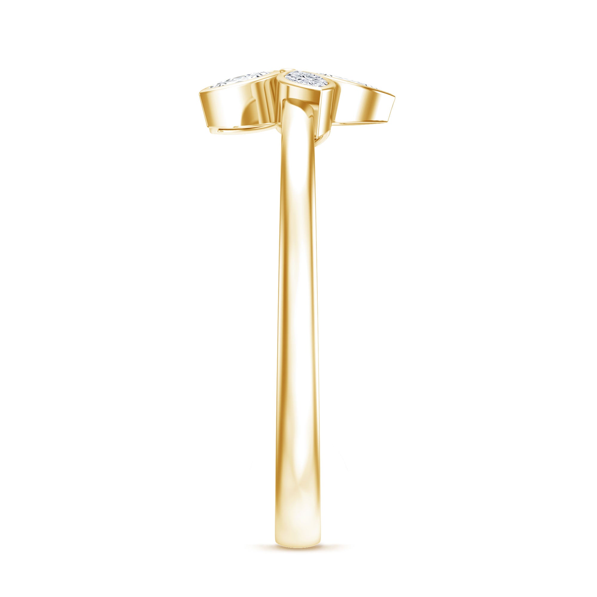 Marquise Cut Lab Grown Diamond Flower Promise Ring for Women Lab - ( EF-VS ) - Rosec Jewels