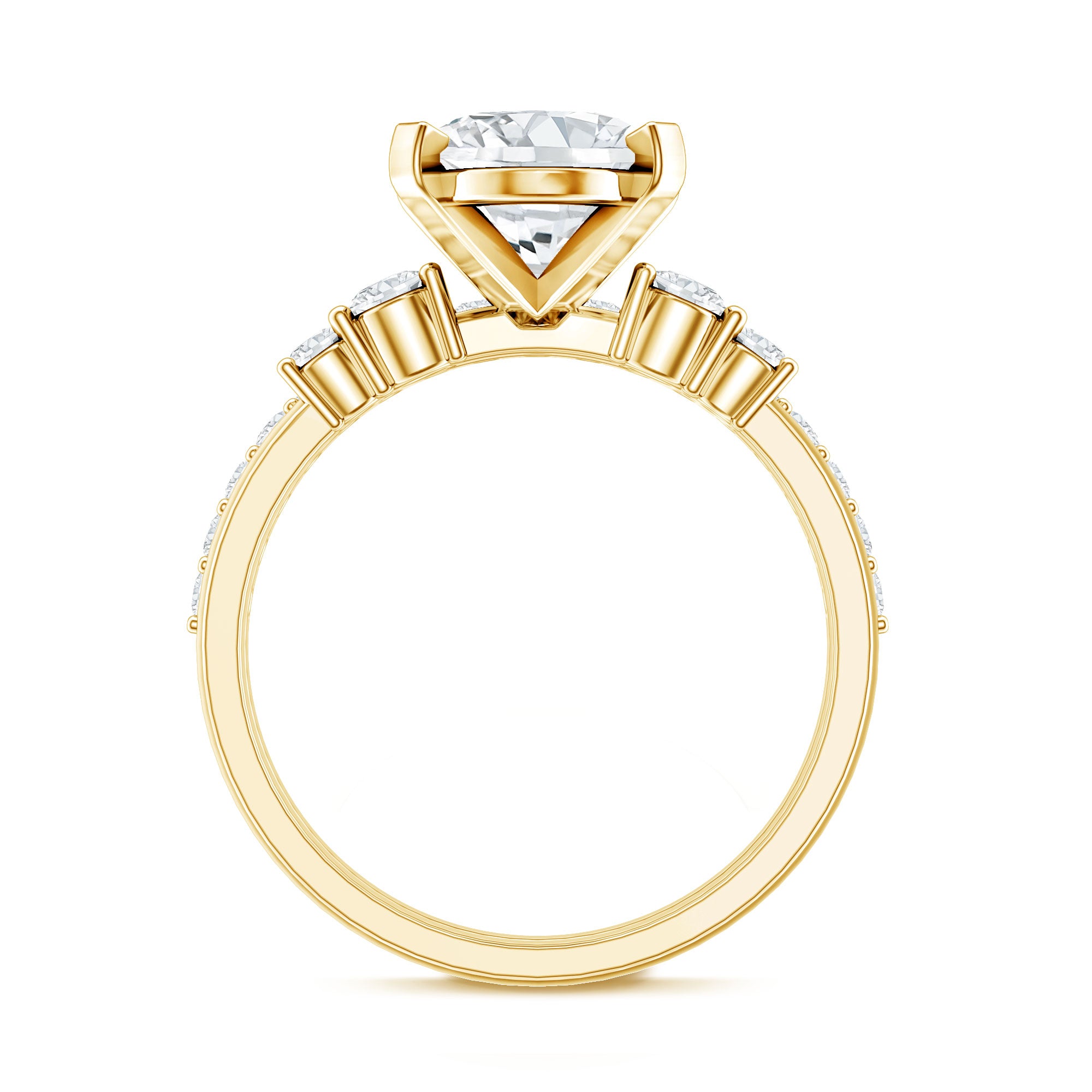 4 Carat Oval Wedding Ring Set with IGI Certified Lab Grown Diamond Lab - ( EF-VS ) - Rosec Jewels