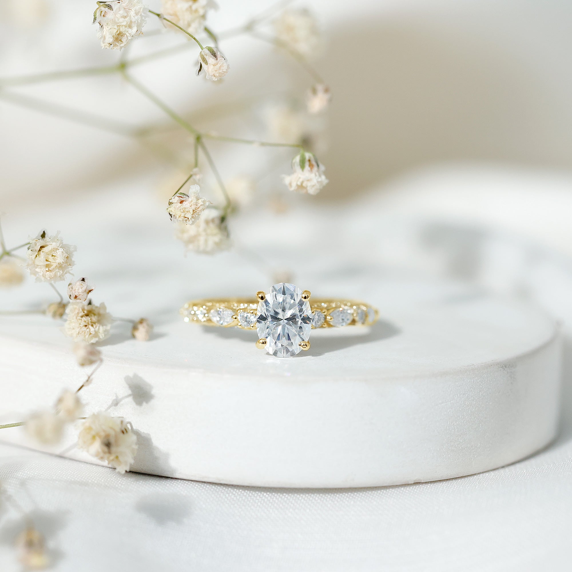 1.2 Carat IGI Certified Oval Cut Lab Grown Diamond Solitaire Engagement Ring Lab - ( EF-VS ) - Rosec Jewels