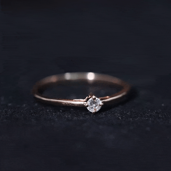 Diamond Promise Ring For Her Natural - ( HI-SI ) - Rosec Jewels